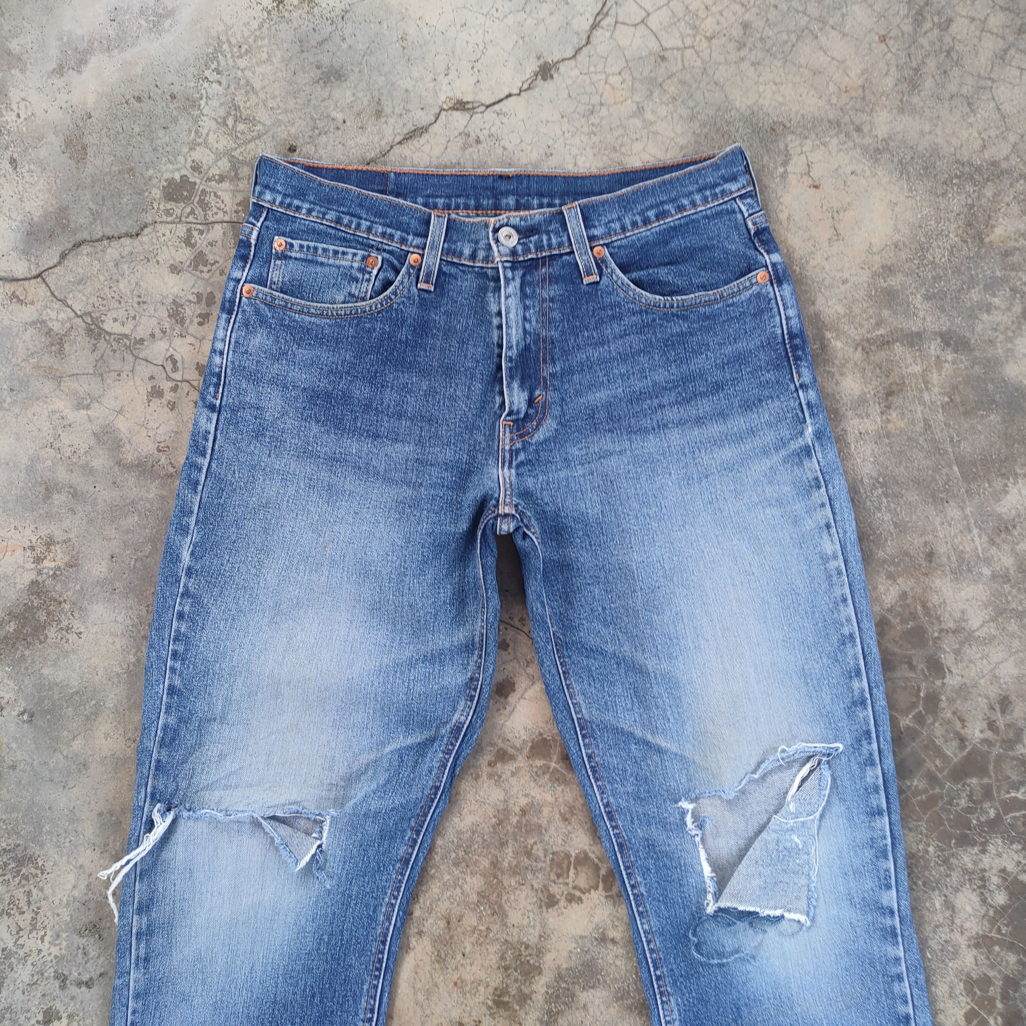 Jean × Levi's Vintage Clothing LEVI'S 541 DISTRESSED JEAN DENIM PANTS Size US 32 / EU 48 - 2 Thumbnail