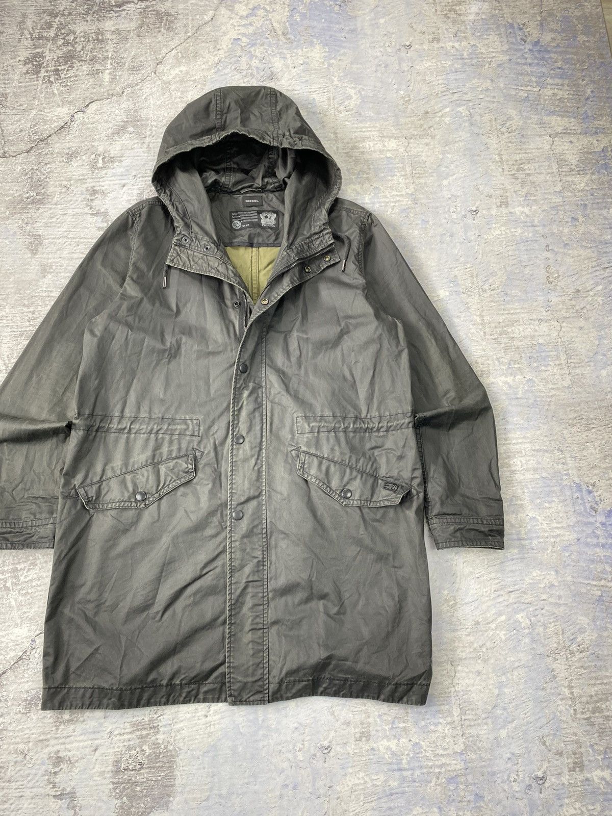 Diesel × Japanese Brand Diesel waxed parka black mens hooded jacket y2k avantgarde Size US XL / EU 56 / 4 - 8 Thumbnail