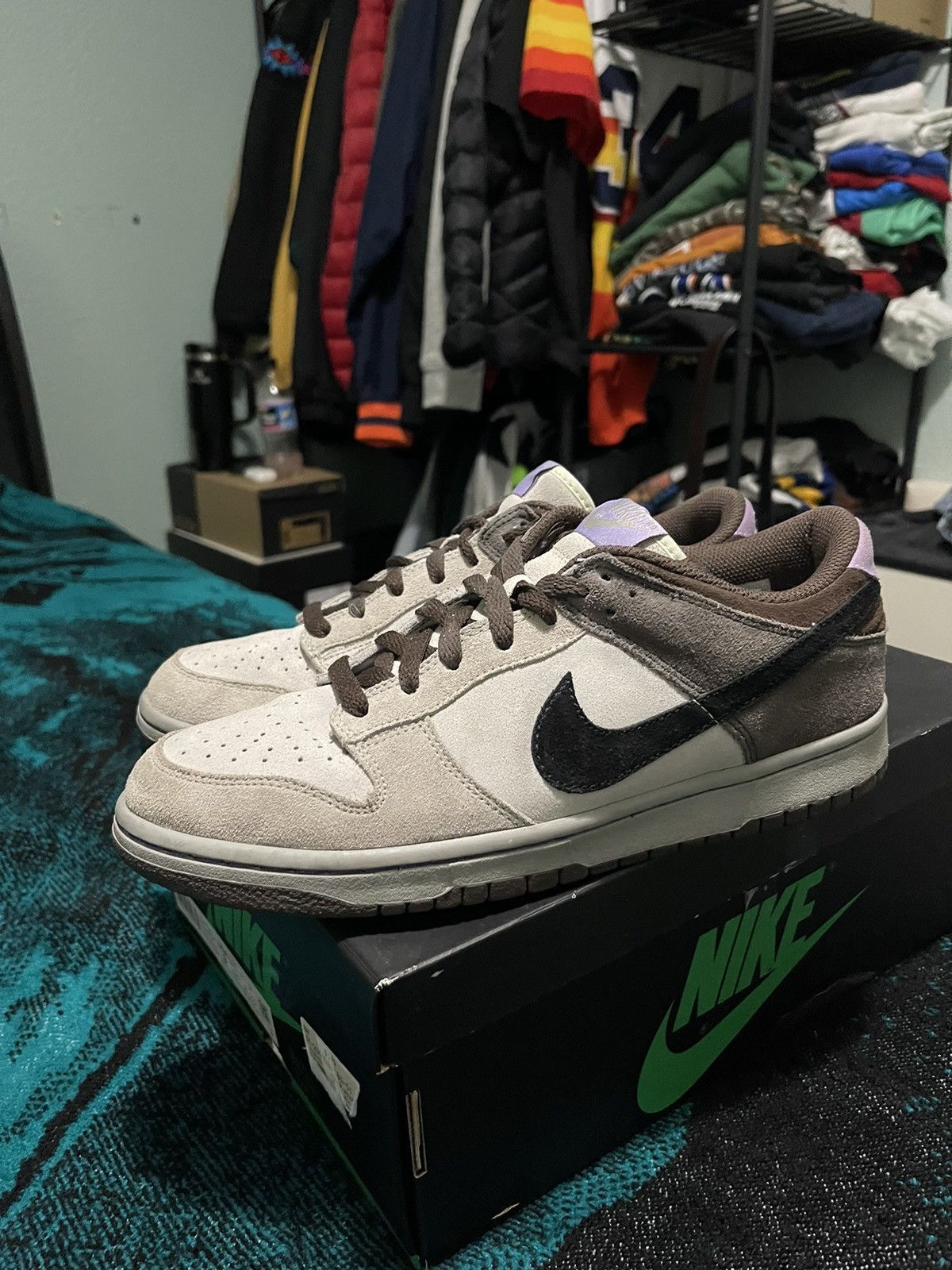 2006 Nike Dunk suede pearl grey black