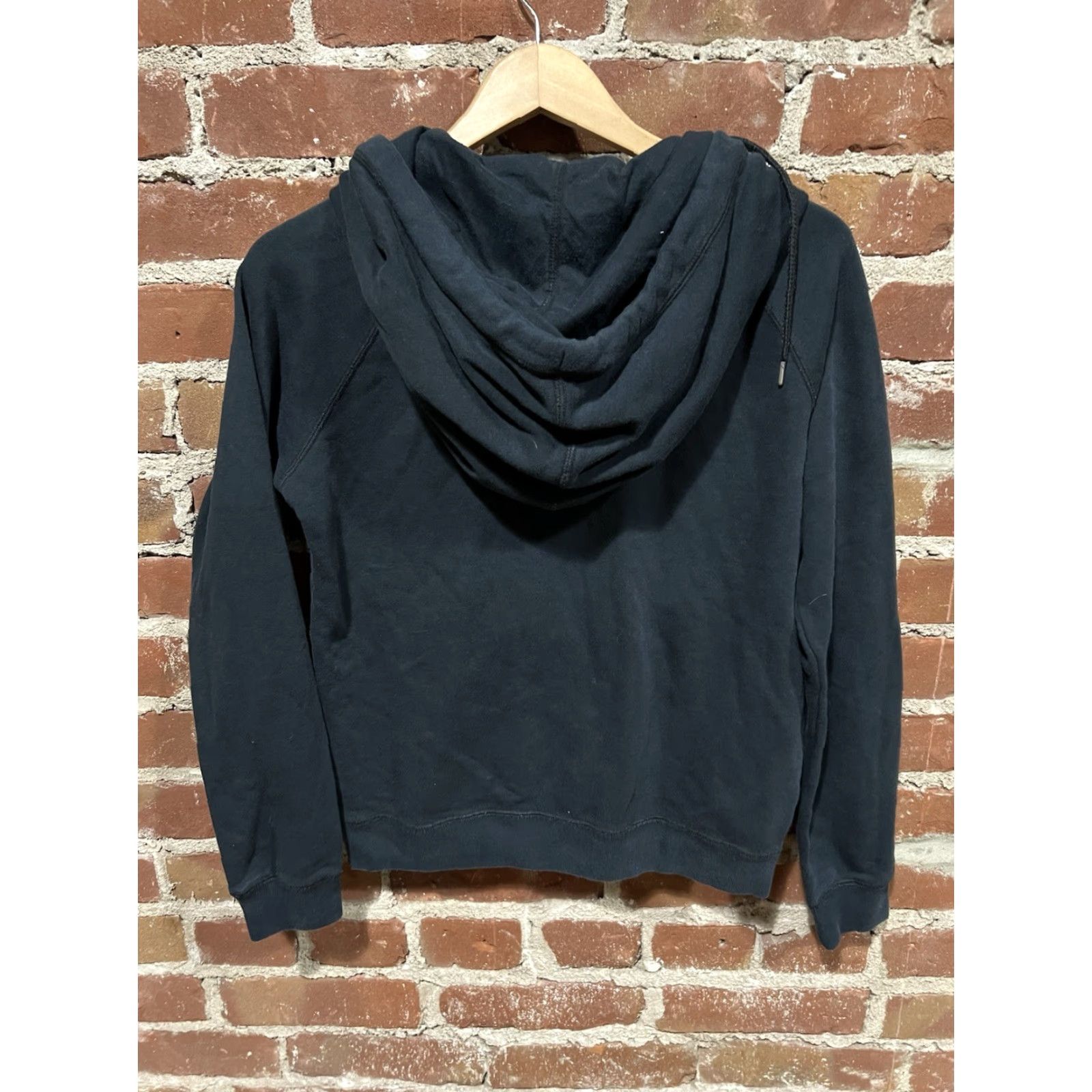 Nike VINTAGE Nike Hoodie Women Small Black Pullover Hooded Cowl Neck Logo Embroidered Pockets Knit Sweatshirt Regular Fit Size S / US 4 / IT 40 - 3 Thumbnail