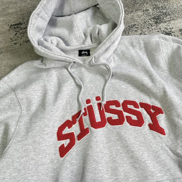 Stussy chenille applique online hoodie