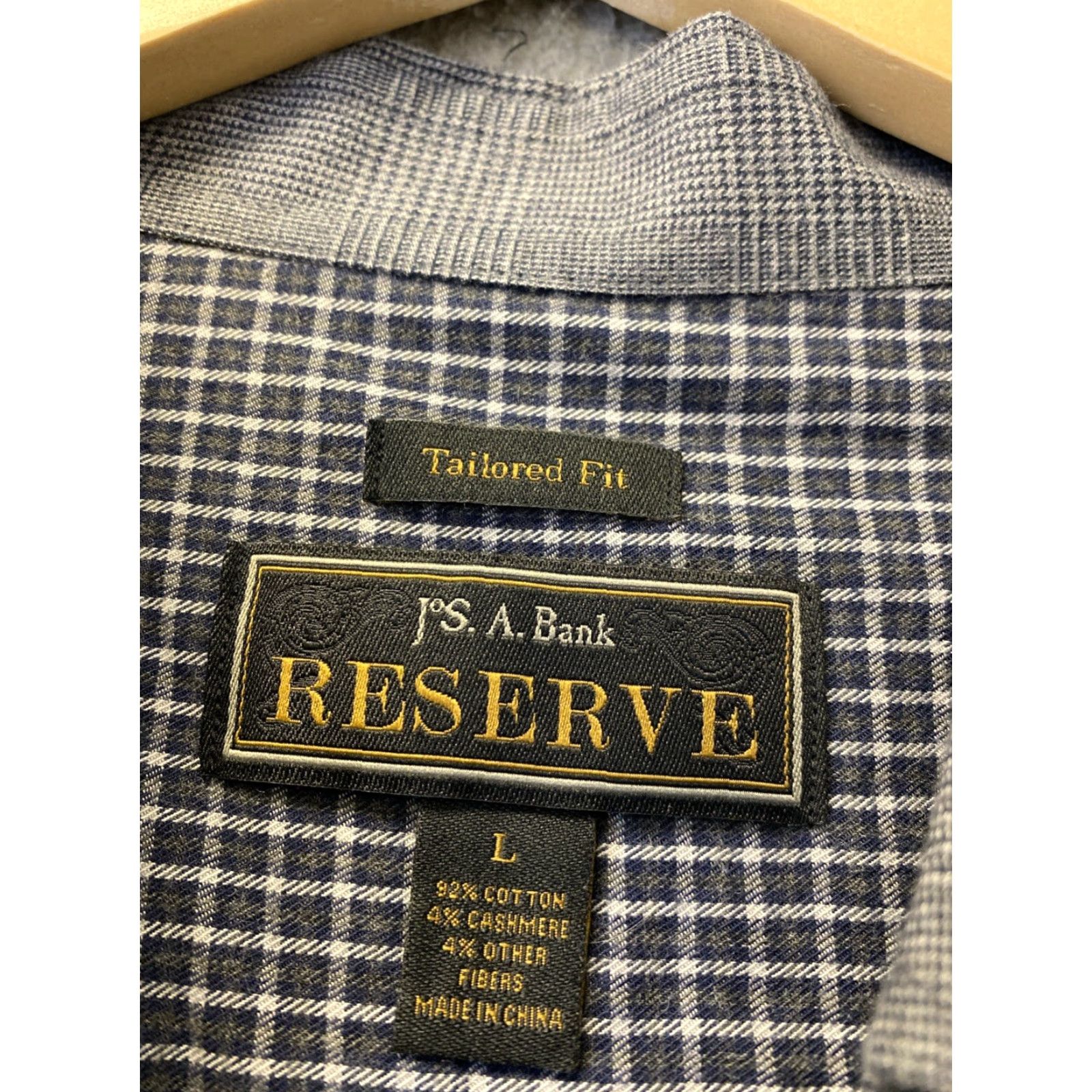 Jos. A. Bank VINTAGE Jos. A. Bank Tailored Button-Up Shirt L 16 Gray Almeria Plaid Mens Size US L / EU 52-54 / 3 - 3 Thumbnail