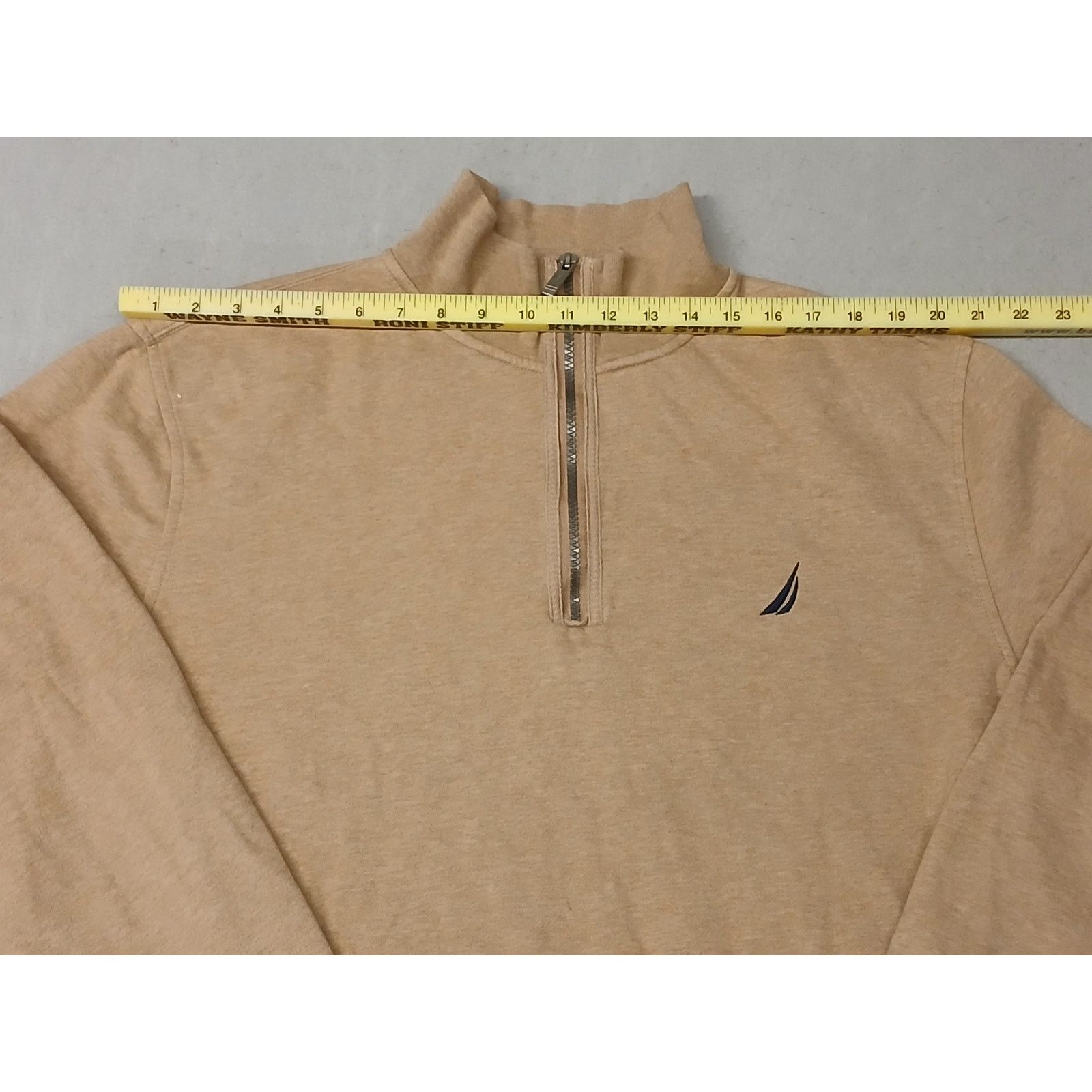 Nautica Nautica (2XL) Men's Tan Long Sleeve Zip Pullover Sweatshirt Size US XXL / EU 58 / 5 - 3 Thumbnail