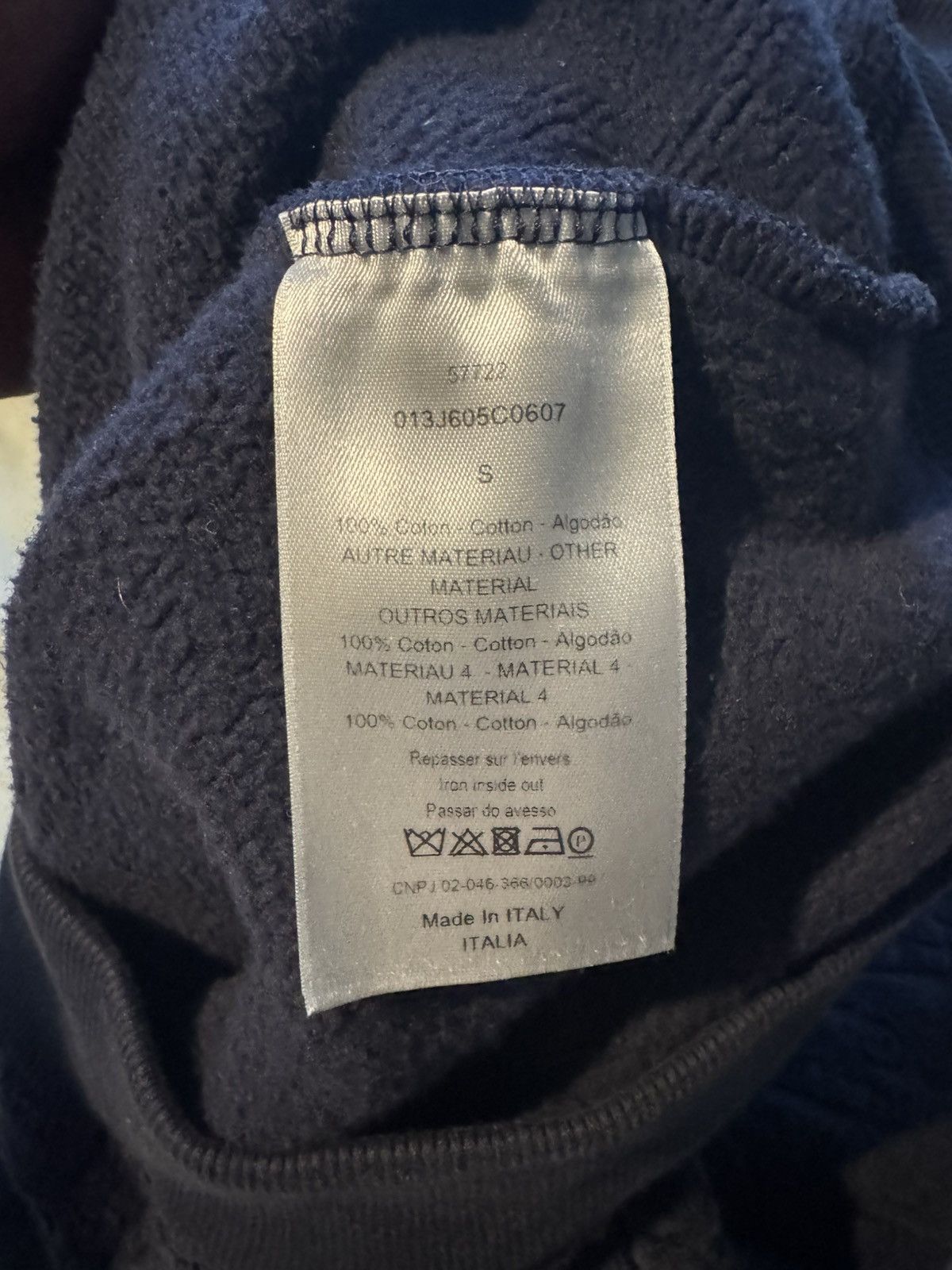 Dior Christian Dior navy toweling hoodie size small Size US S / EU 44-46 / 1 - 14 Thumbnail