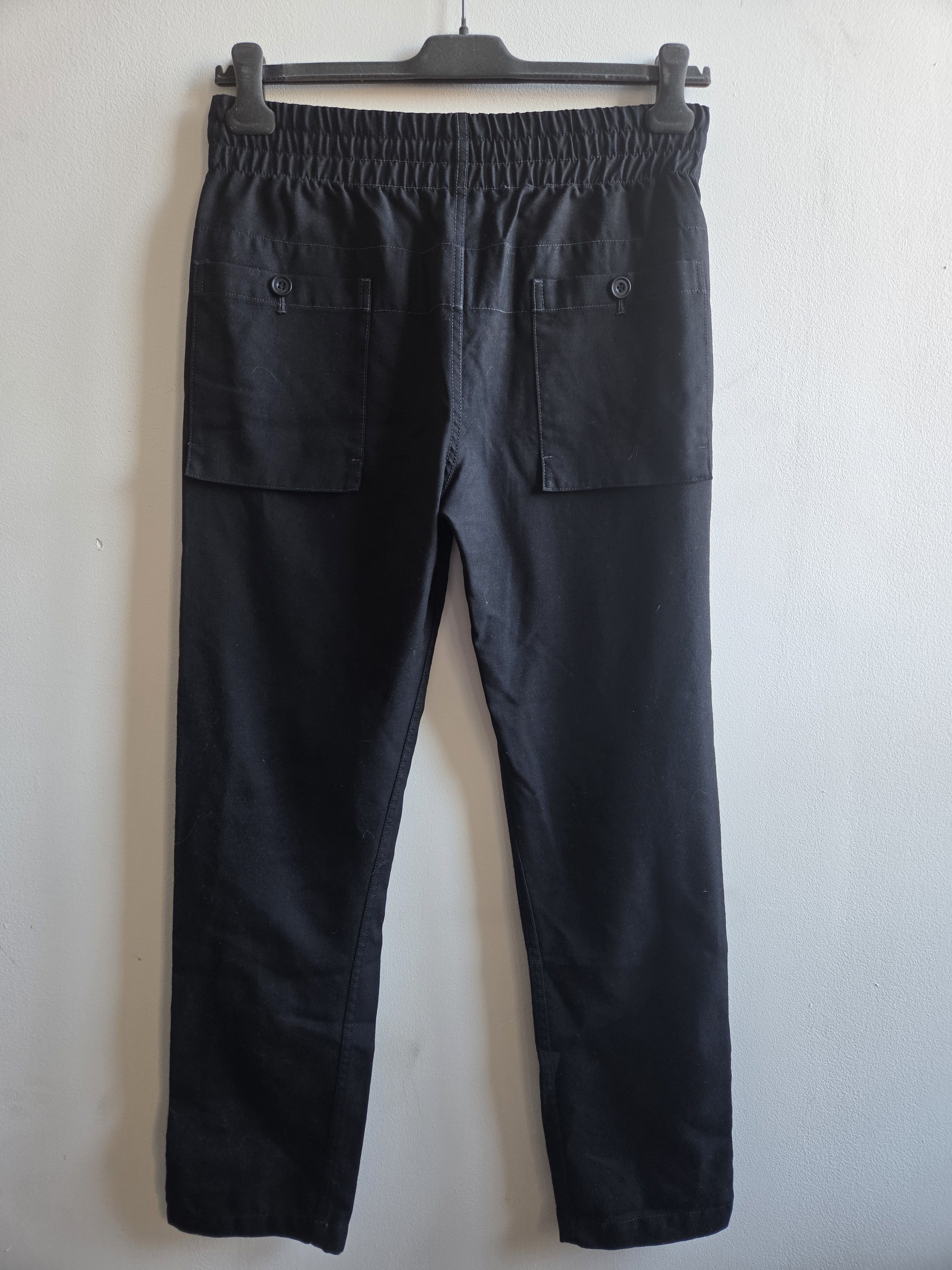 Helmut Lang Felted Wool Suiting Elastic Waist Trousers Size US 30 / EU 46 - 2 Thumbnail
