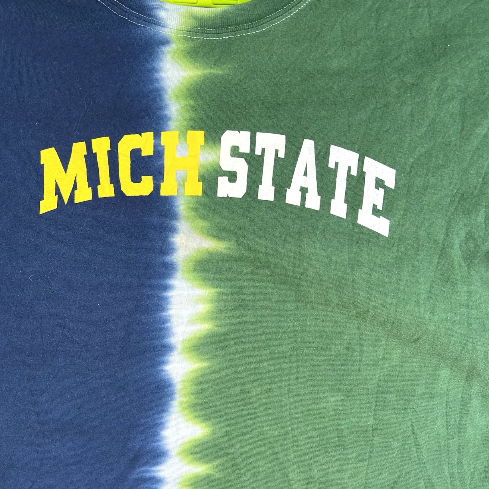Vintage VINTAGE Michigan State University Tie-Dye T-Shirt Mens 3XL Short Sleeve Blue University Campus Size US XXL / EU 58 / 5 - 2 Thumbnail