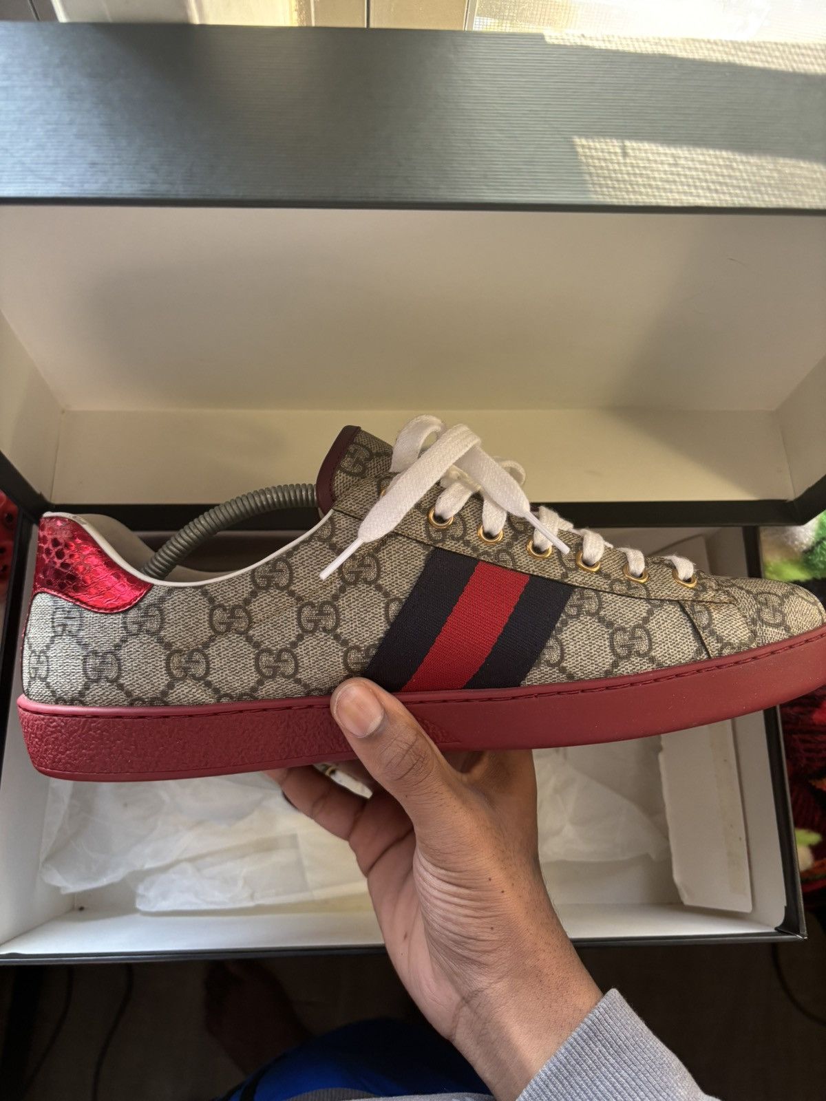 Gucci Gucci Ace GG Supreme Size US 11.5 / EU 44-45 - 3 Thumbnail