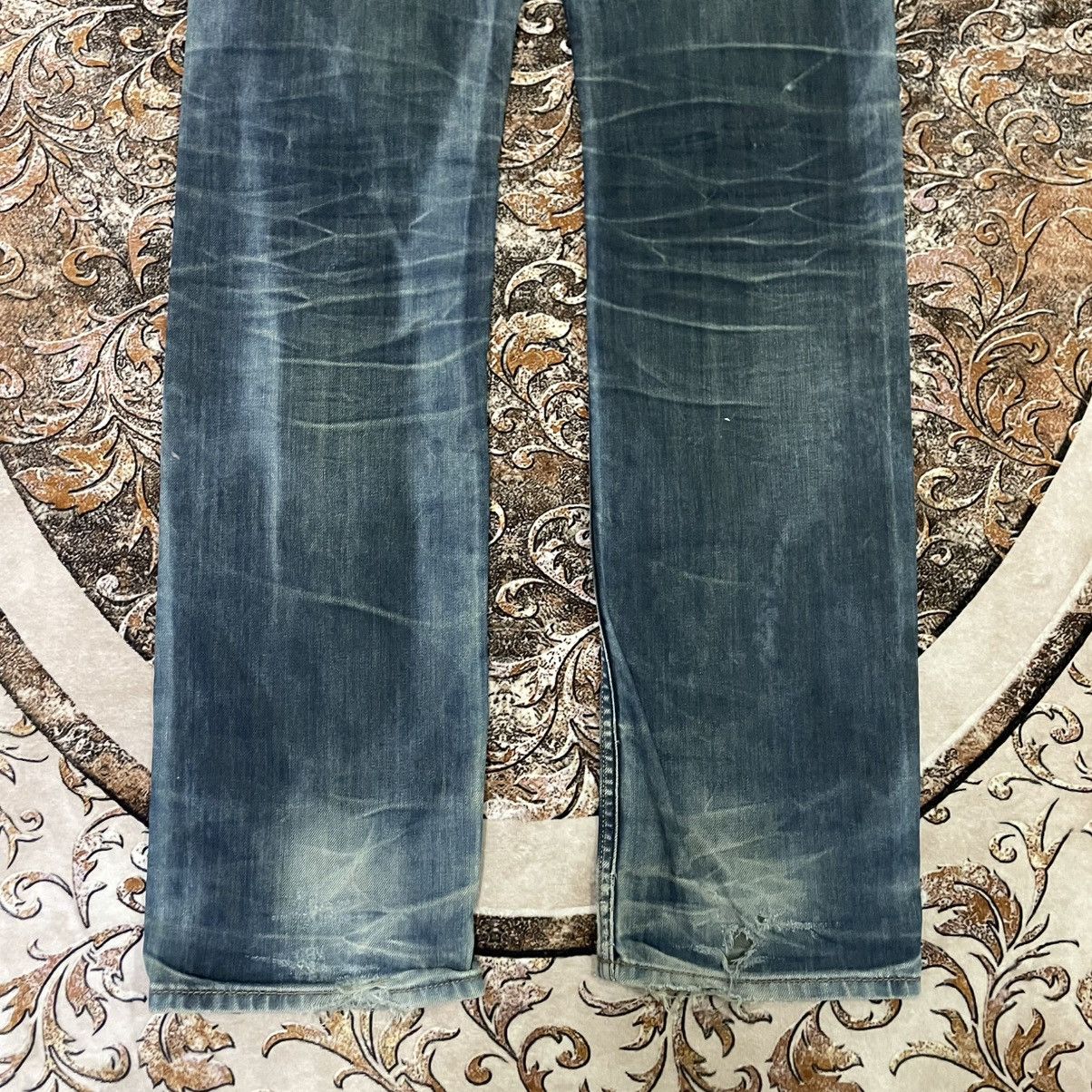 Diesel 🔥Vintage Diesel Industry Washed Ripped Distress Denim Jeans Size US 34 / EU 50 - 6 Thumbnail