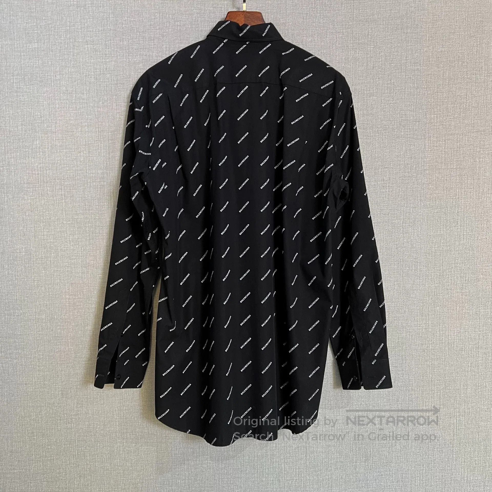 Balenciaga Balenciaga Black Logo Print Shirt. Size S / US 4 / IT 40 - 2 Thumbnail