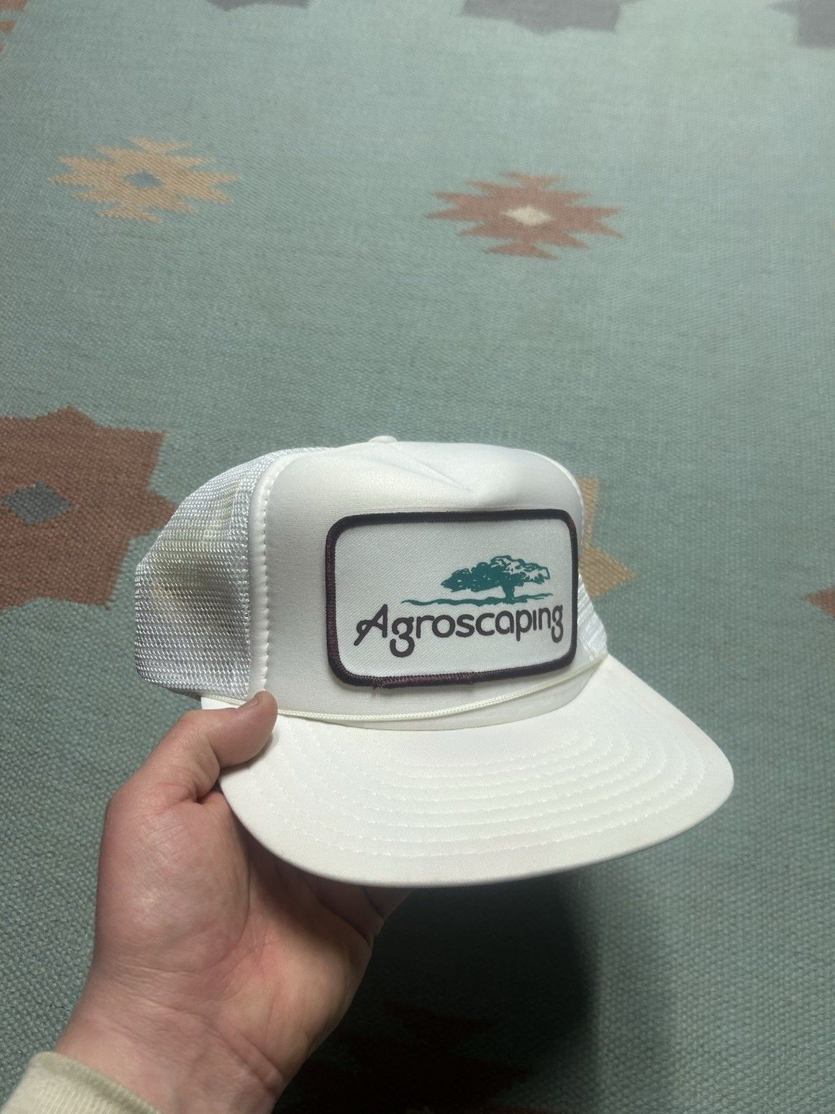 Vintage Vtg trucker hat Agroscaping Swartz creek Michigan patch snap Size ONE SIZE - 1 Thumbnail