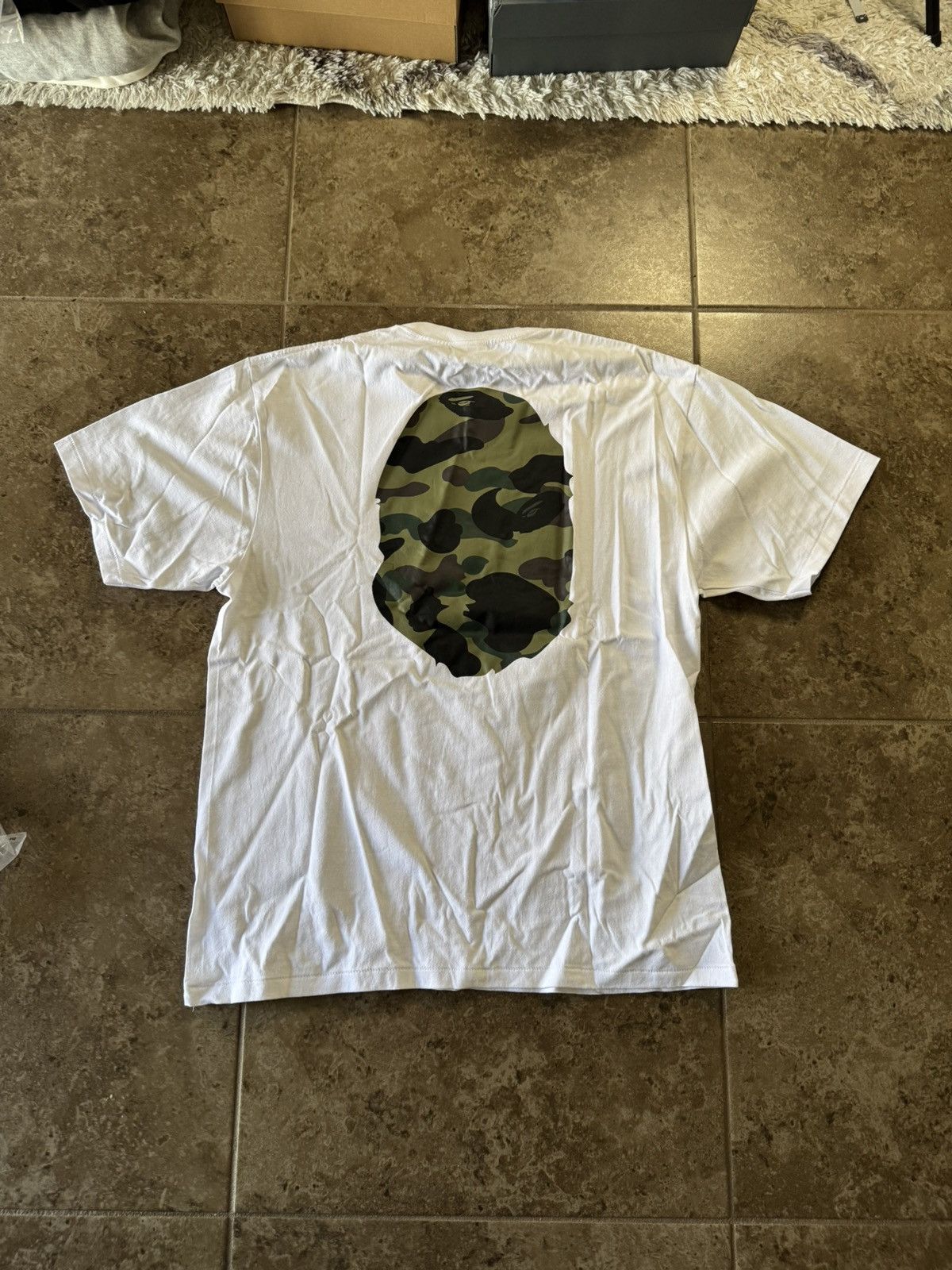 Bape BAPE 1ST Camo Big Ape Head Tee White Size US XXL / EU 58 / 5 - 7 Thumbnail