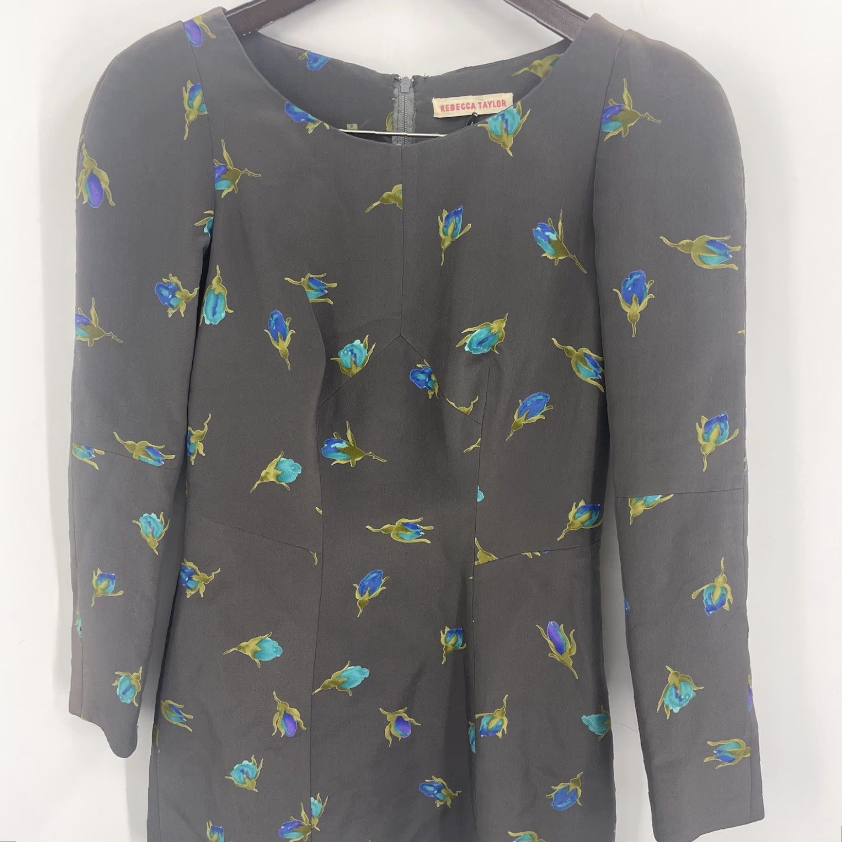 Rebecca Minkoff Rebecca Minkoff Dress Women Floral Silk Zip Sleeve Mini 4 Black Puff Sleeve Silk Chiffon Vintage No 90s Event Theme Flower Womens Size S / US 4 / IT 40 - 3 Thumbnail
