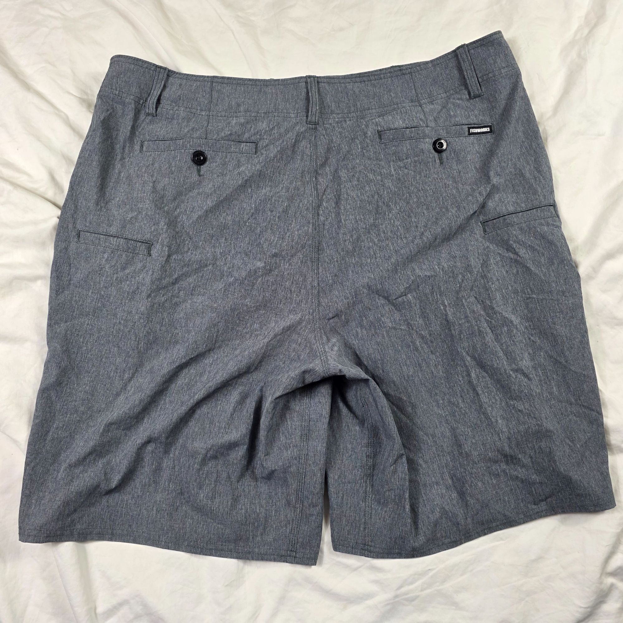 Other Fishworks QuatroStretch Mens Size 40 Gray Cargo Board Shorts Size US 40 / EU 56 - 2 Thumbnail
