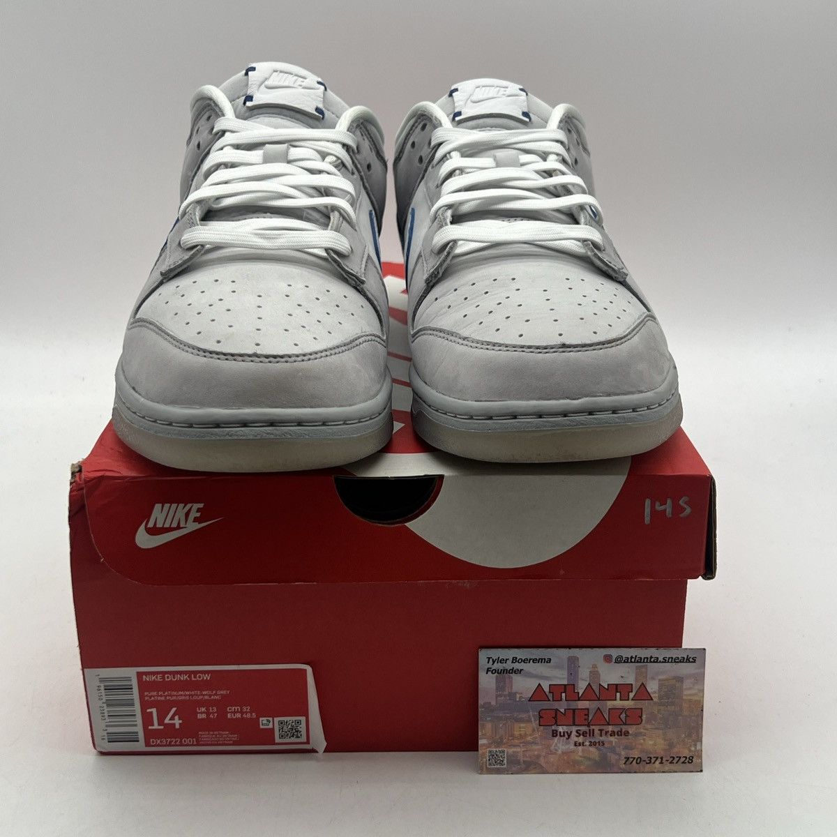 Nike Nike dunk low wolf grey pure platinum Size US 14 / EU 47 - 2 Thumbnail