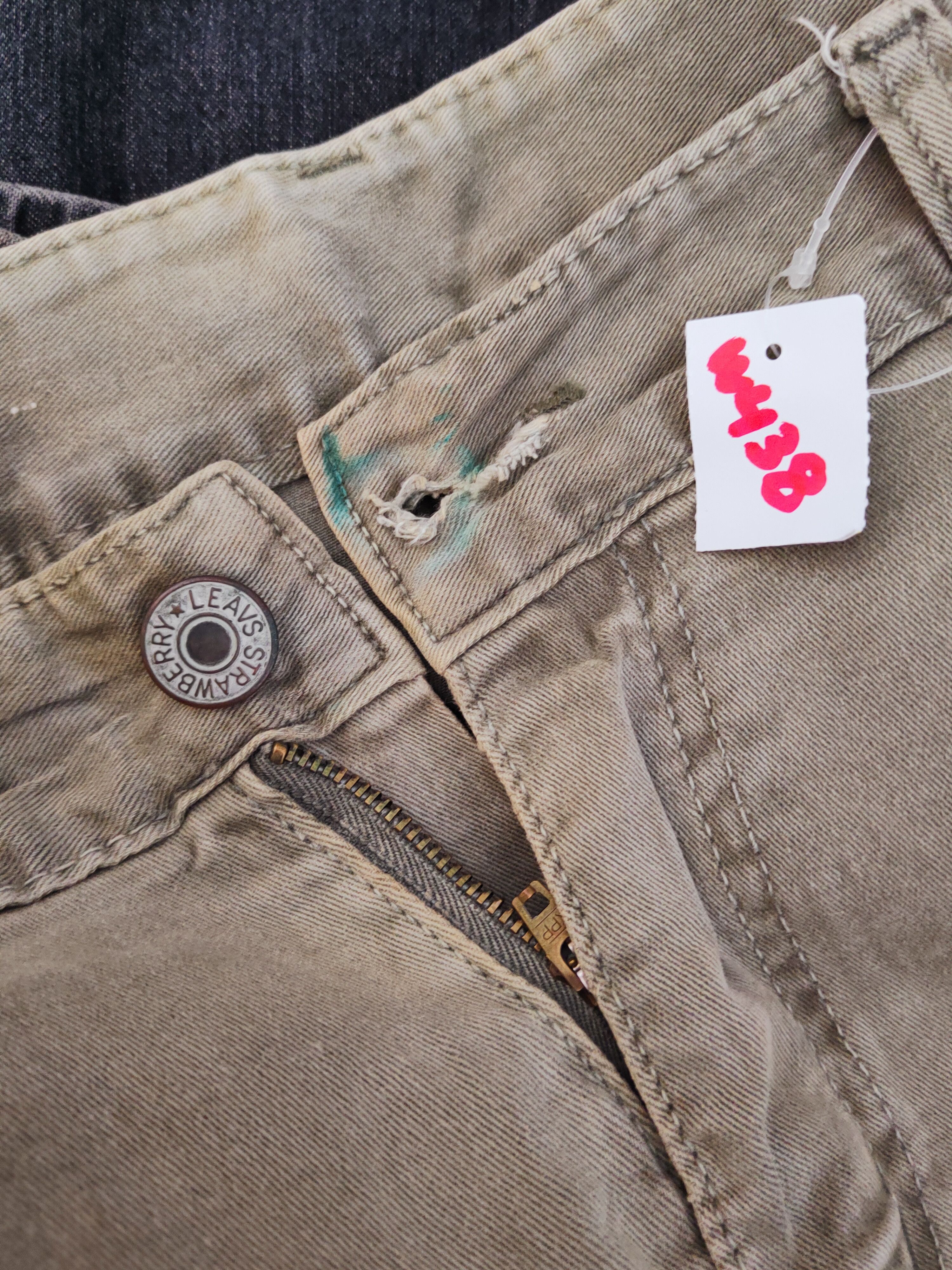 Japanese Brand Leavs Strawberry Green Faded Multipocket Cargo Pants #W438 Size US 33 - 16 Thumbnail