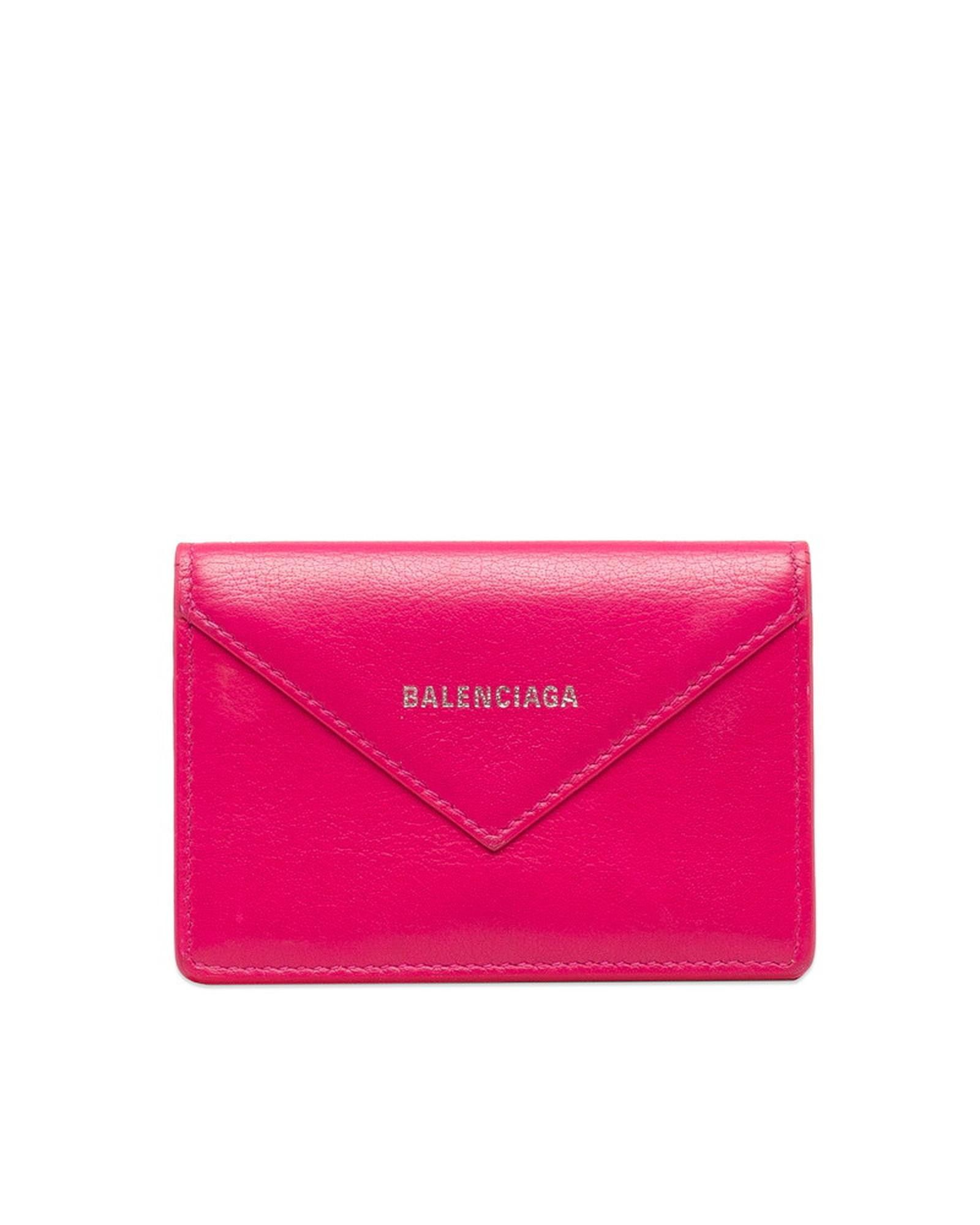 image of Compact Leather Wallet In Pink By Balenciaga, Women's