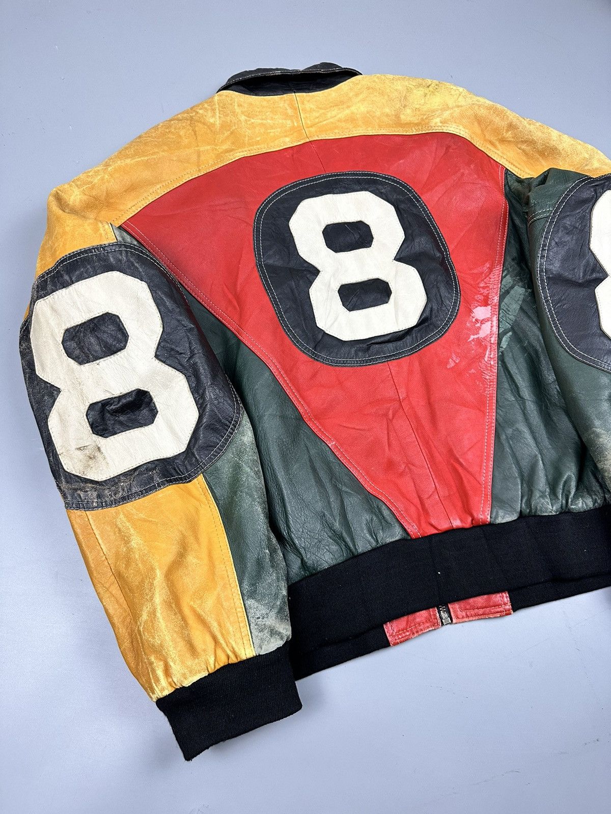Vintage Distressed Vintage Howie & Son 8 Eight Ball Leather Jacket Size US M / EU 48-50 / 2 - 7 Thumbnail