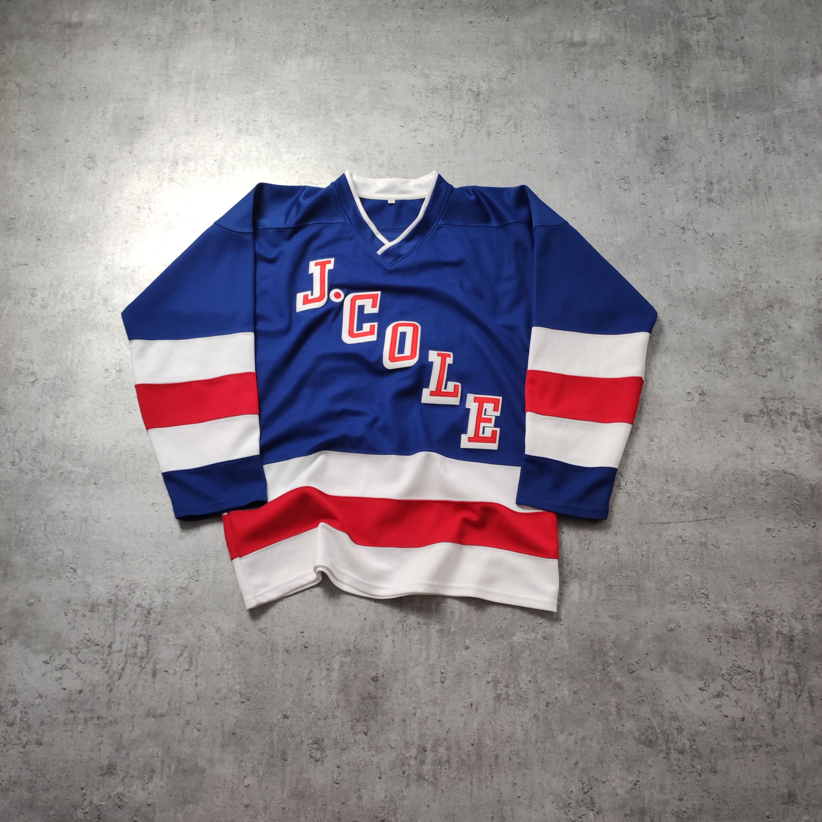 J. Cole × NHL × Rap Tees RARE J Cole 2014 Dreamville Forest Hills 14 Hockey Jersey Size US M / EU 48-50 / 2 - 2 Thumbnail