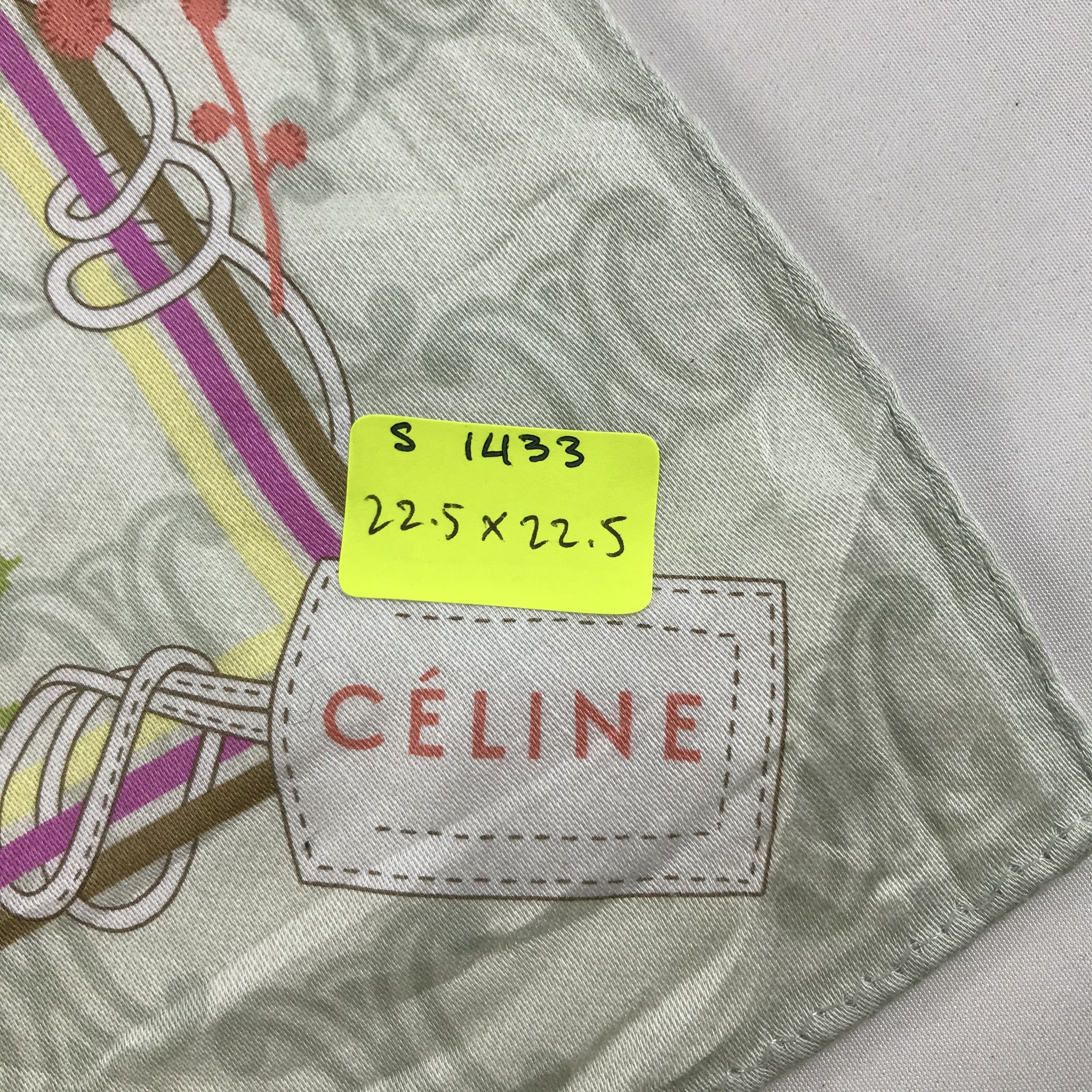 Celine × Vintage Celine Bandana / Handkerchief / Neckerchief - S1433 Size ONE SIZE - 5 Thumbnail