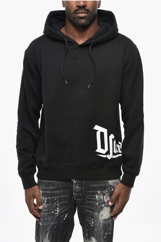Fleeced Cotton COOL FIT Hoodie with Contrasting Logo