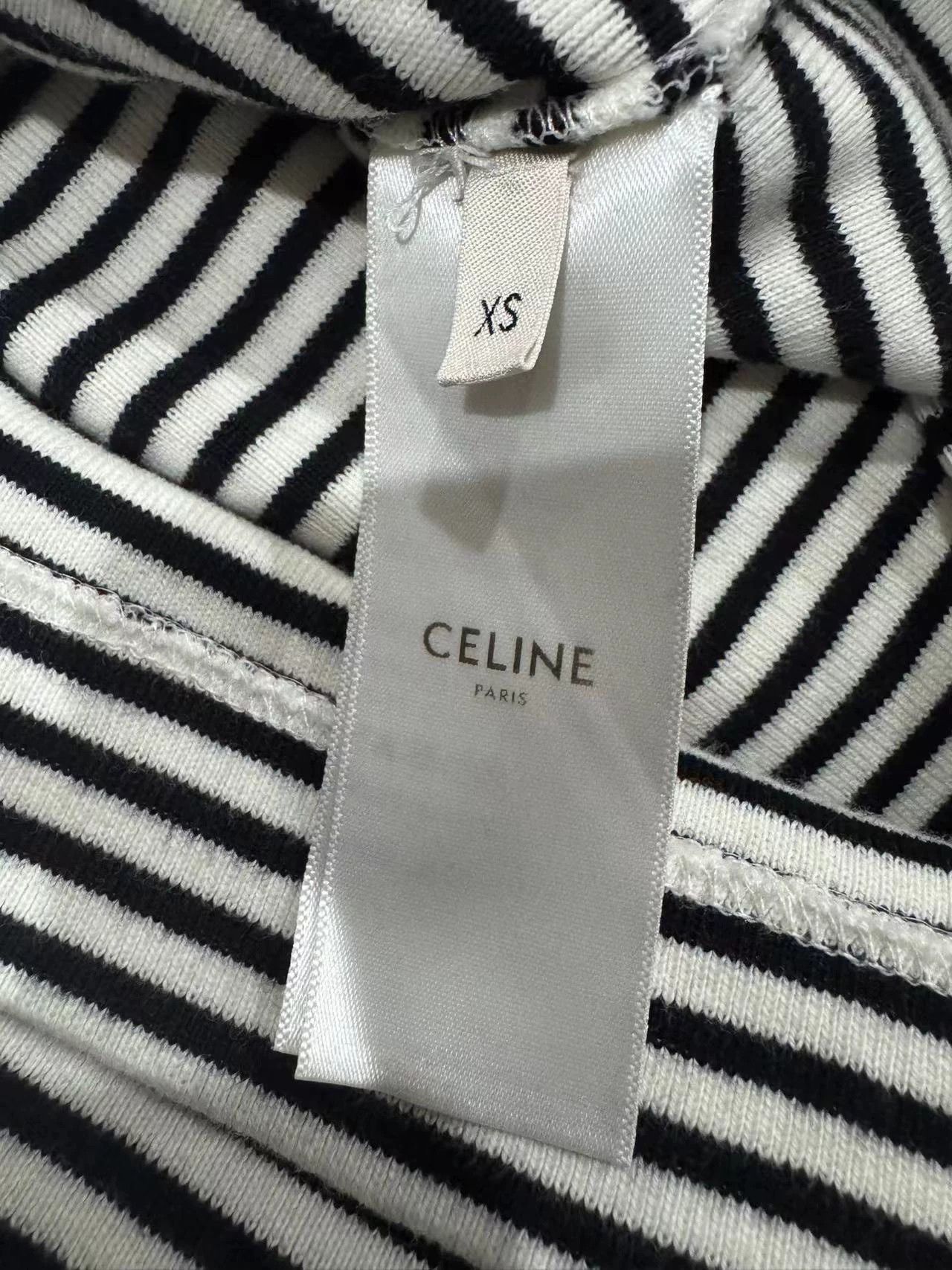 Celine CELINE Black & White Striped T-Shirt New XS Size XS / US 0-2 / IT 36-38 - 4 Thumbnail