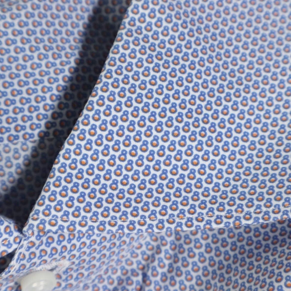 Peter Millar Peter Millar Shirt Button Up Cotton Solid Long Sleeve Dress 2XL Mens Size 48R - 6 Thumbnail