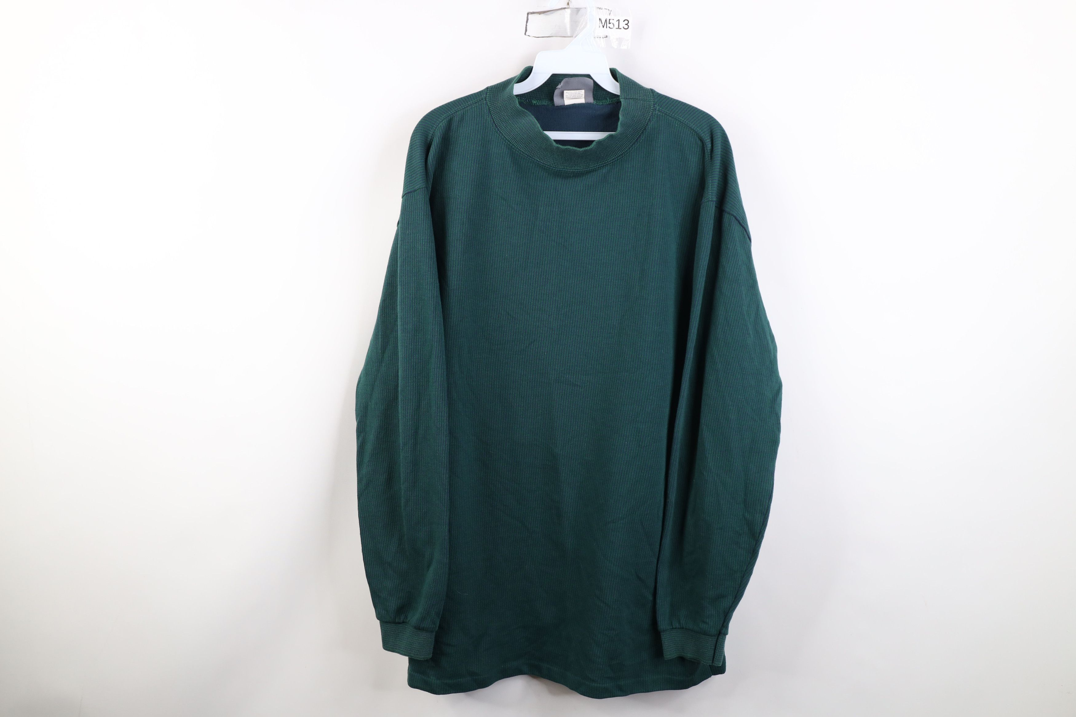 Vintage Vintage 90s Streetwear Ribbed Knit Mock Neck T-Shirt USA Size US XXL / EU 58 / 5 - 1 Thumbnail