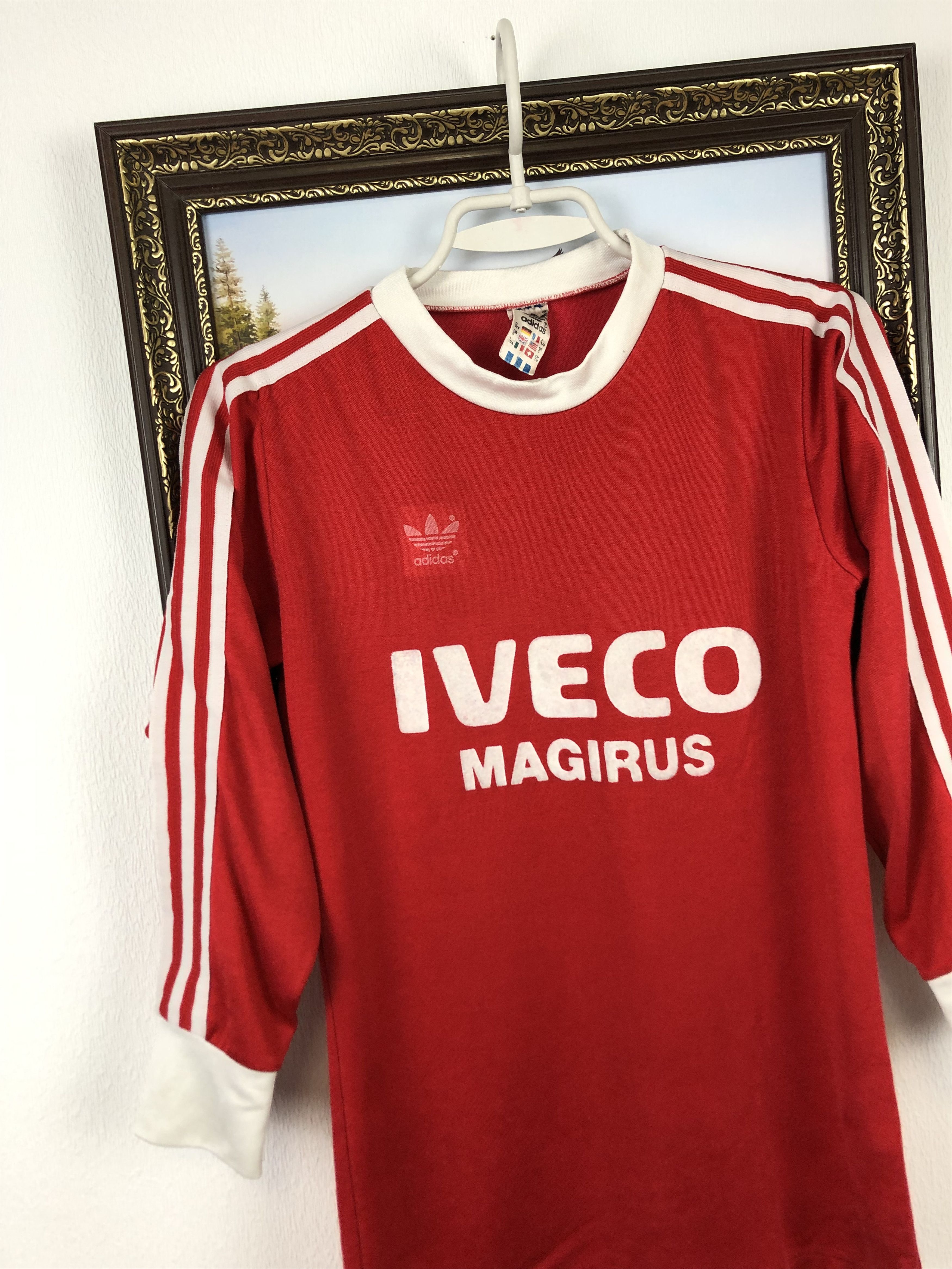Adidas Bayern Munich football shirt 1982 #11 Long Sleeve Jersey Size US XXS / EU 40 - 3 Thumbnail