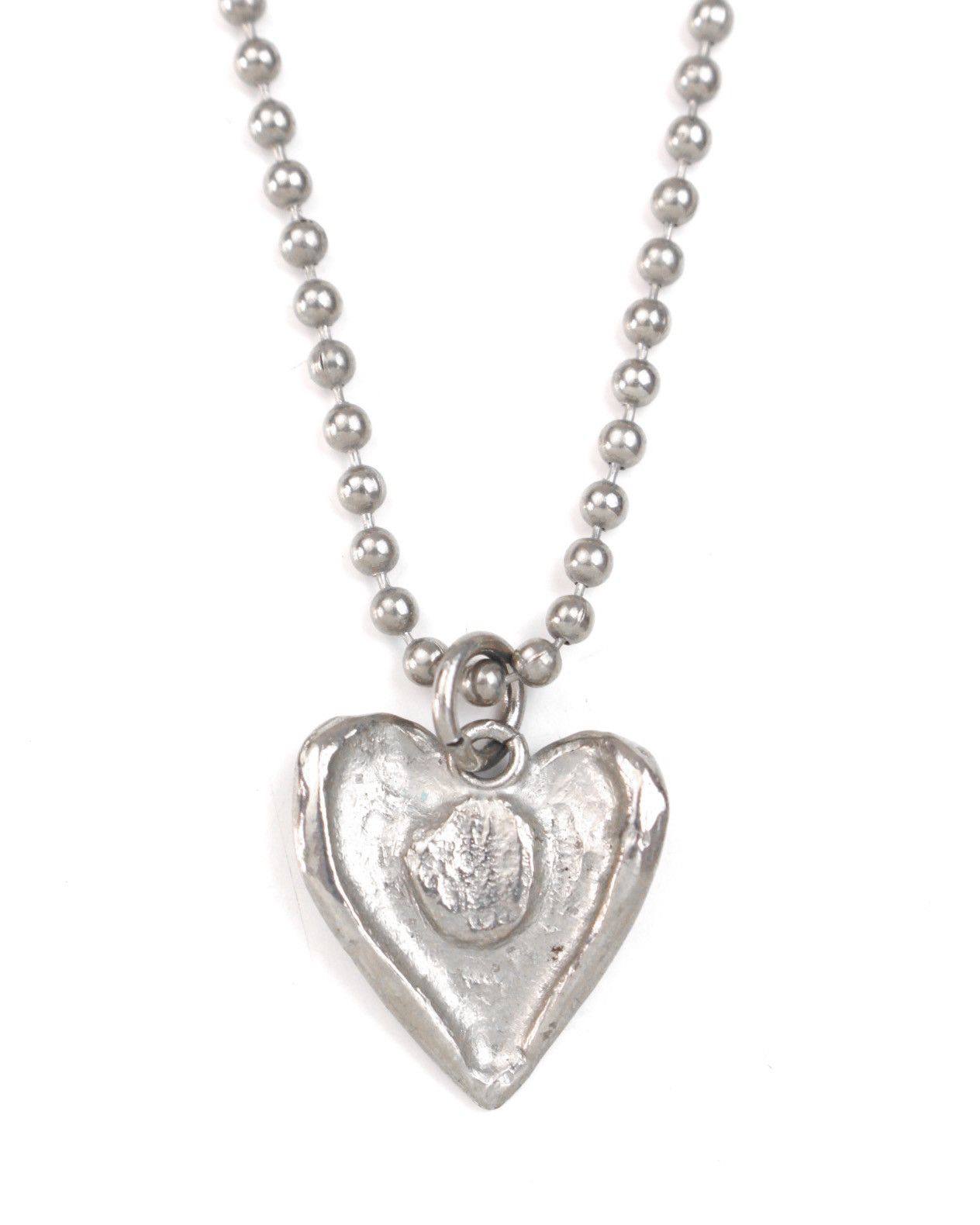 Vintage 2000S JAPANESE MADE LIQUID METAL HEART NECKLACE Size ONE SIZE - 4 Thumbnail