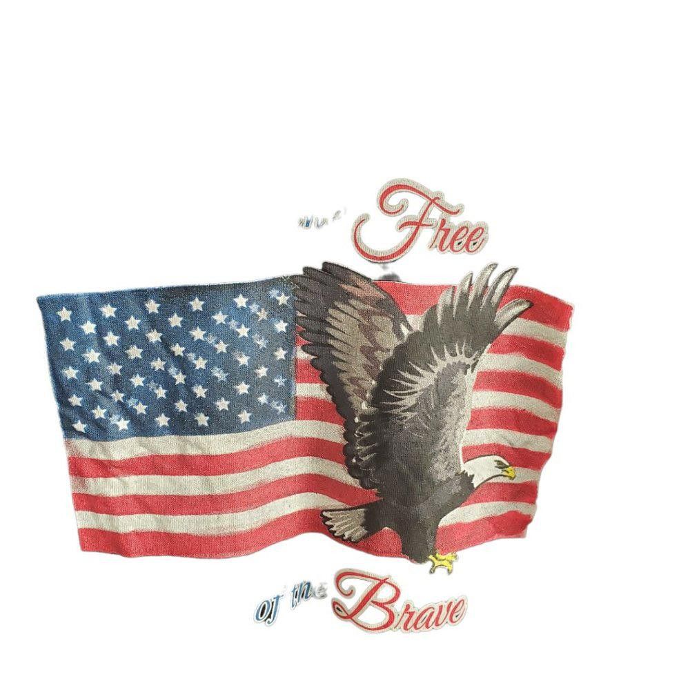 Designer CT661 "Home of the Brave" Black Unisex T-shirt L Size L / US 10 / IT 46 - 2 Thumbnail