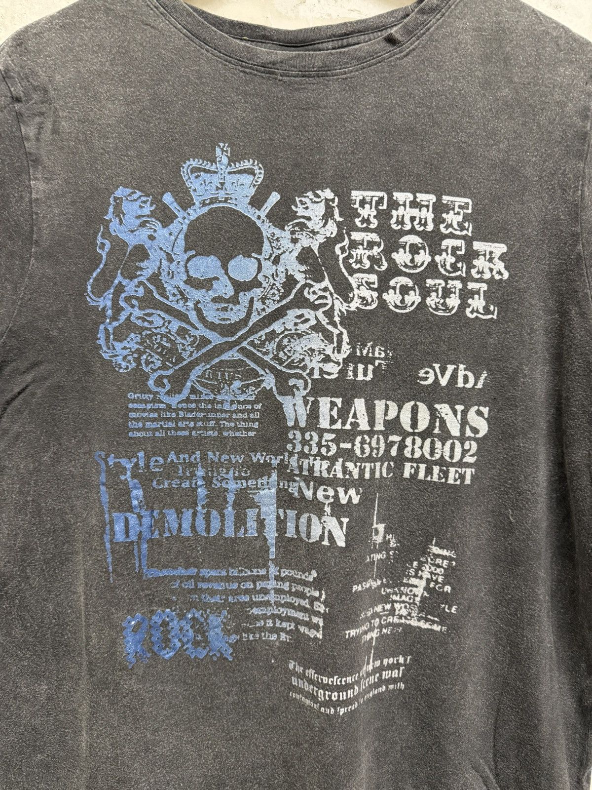If Six Was Nine 2000s Faded Skull Poems Gothic Thrash Tshirt Size US S / EU 44-46 / 1 - 5 Thumbnail