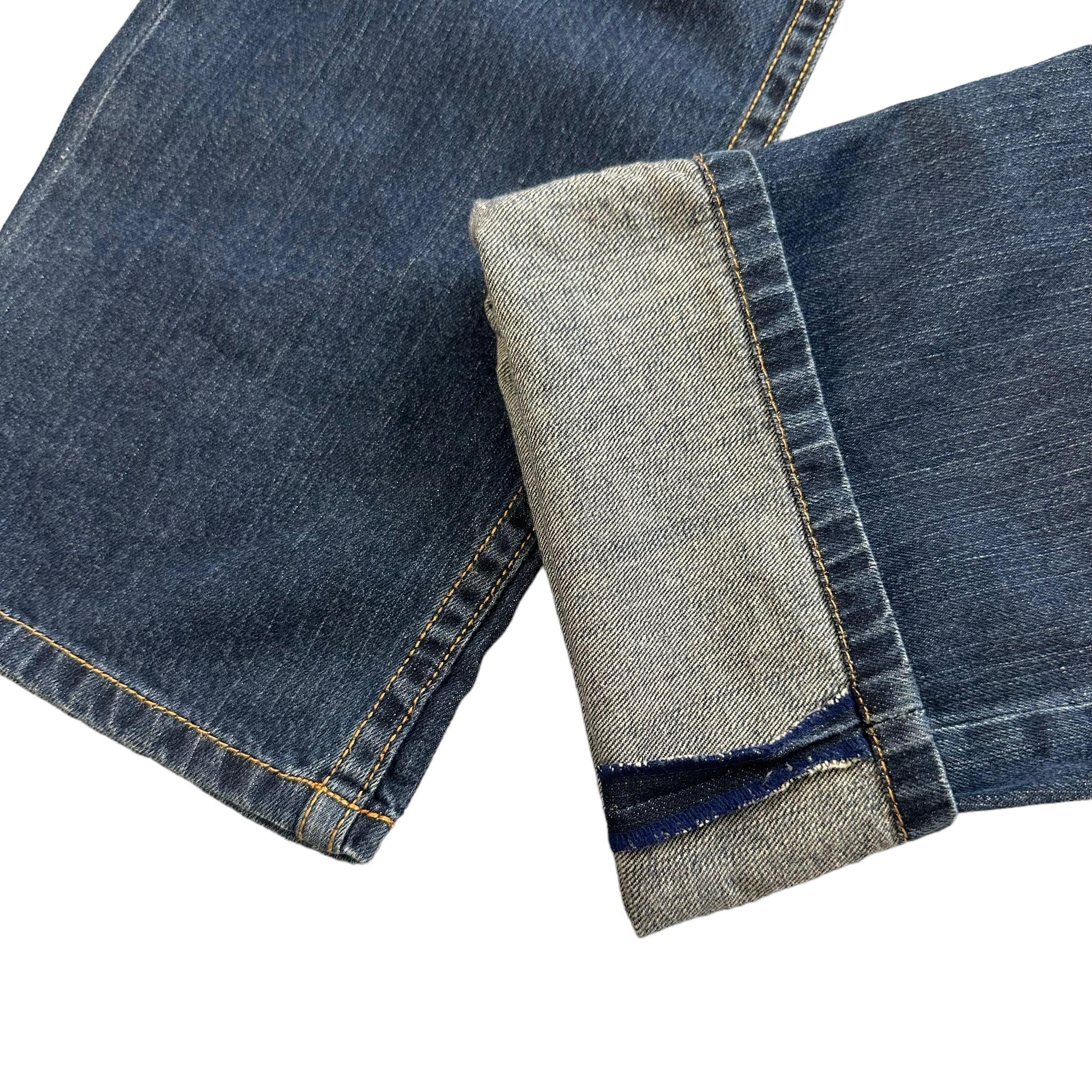 Japanese Brand J950 JEANS SUKAJAN EMBROIDERED SKELETON DENIM PANT #7801-177 Size US 35 - 11 Thumbnail