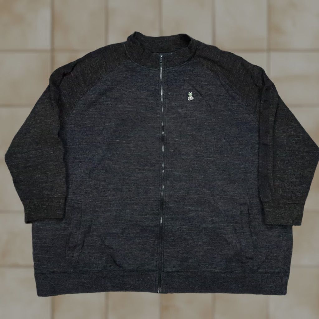 Psycho Bunny Psycho Bunny Sweatshirt Mens 4XL Gray Full Zip Heather Cotton Polyester Jacket Style: Full Zip Pockets Athletic Fit Size US XXL / EU 58 / 5 - 1 Thumbnail