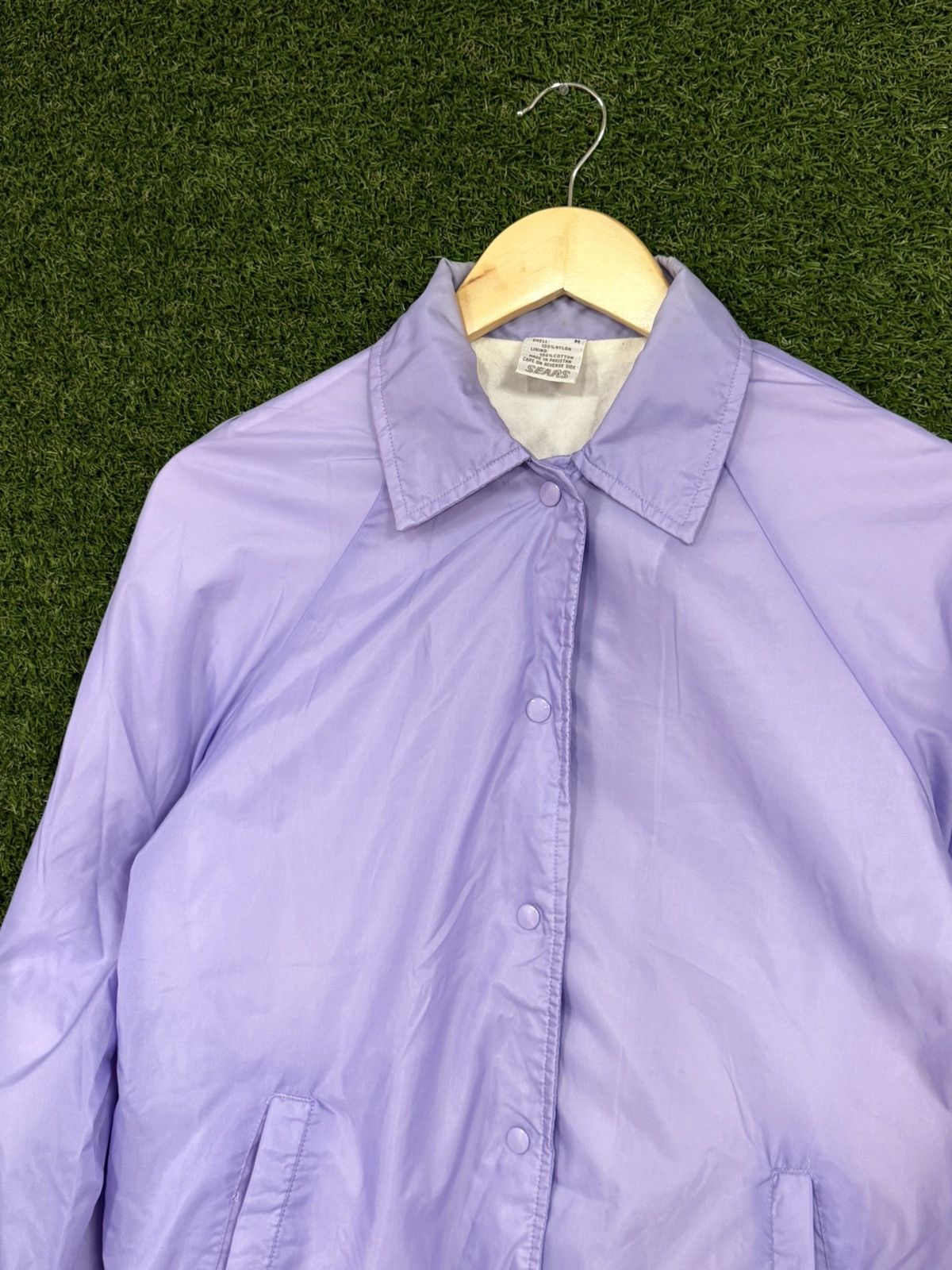 Sears Vintage Sears Purple Lilac Coach Track Jacket Medium USA Size US M / EU 48-50 / 2 - 2 Thumbnail