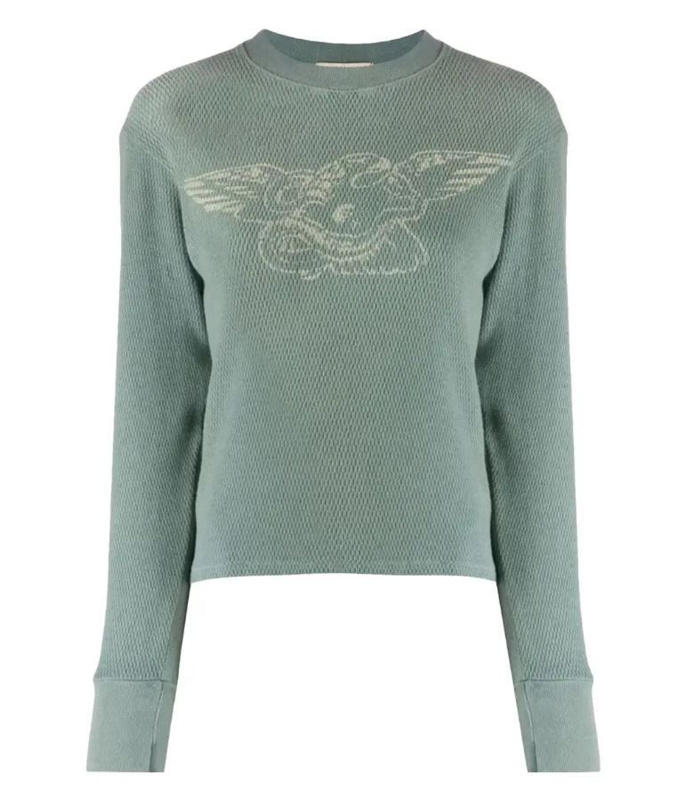 Yeezy YEEZY Season 6 Printed Thermal Knit Graphic Crop Top Knitted Size M / US 6-8 / IT 42-44 - 3 Thumbnail