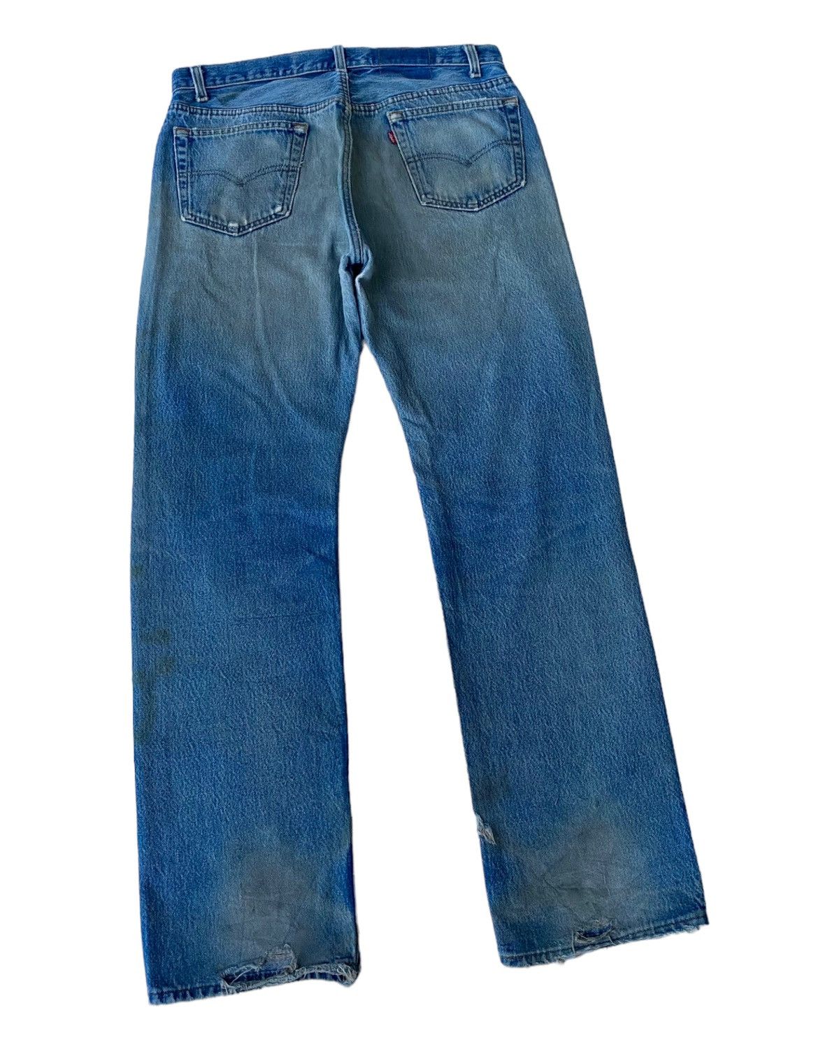 Levi's × Levi's Vintage Clothing VINTAGE LEVIS 501 USA THRASHED DISTRESS DENIM JEANS Size US 34 / EU 50 - 4 Thumbnail