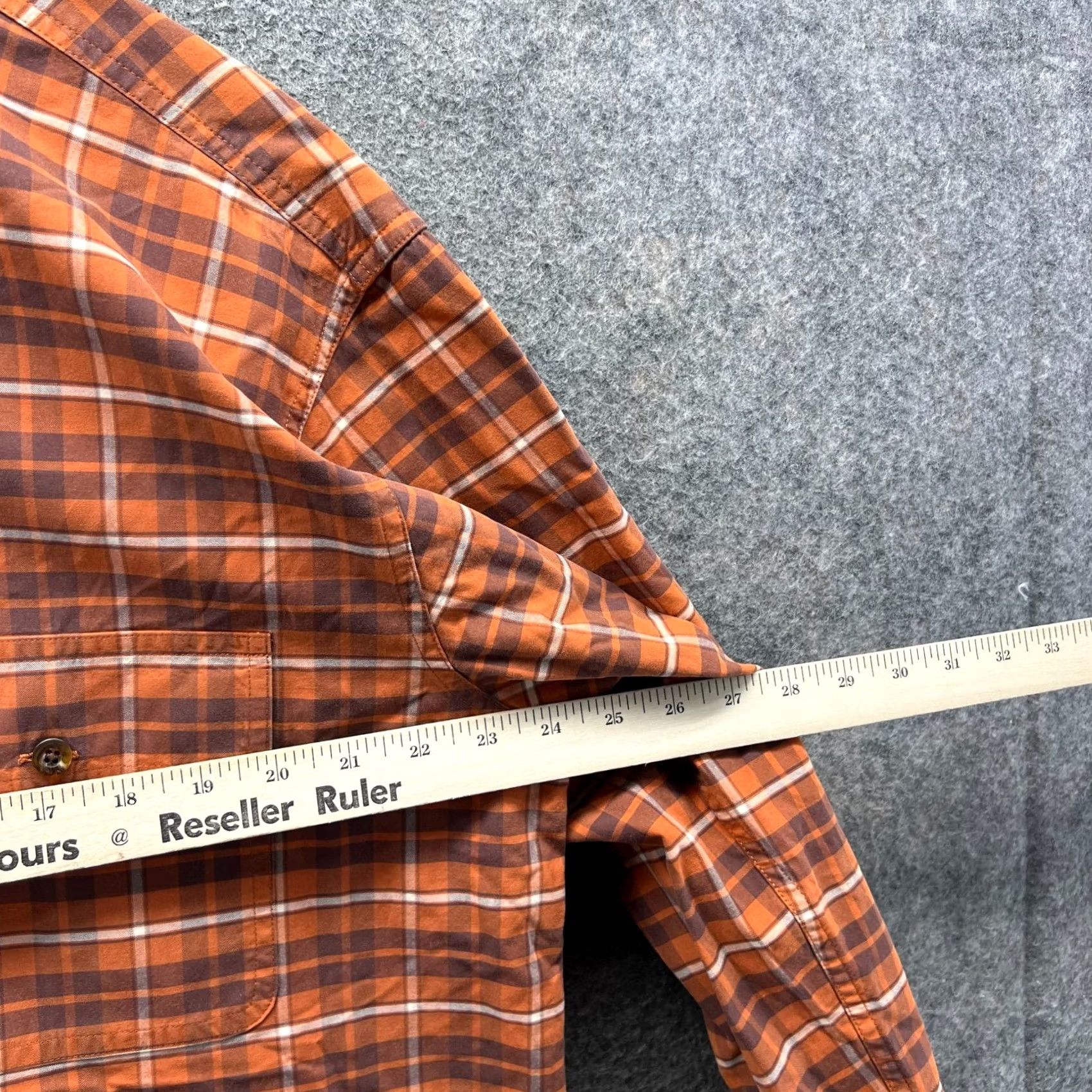 Orvis VINTAGE Orvis Shirt Mens L Orange Button Down Preppy Cotton Tattersall Plaid Flannel Size US L / EU 52-54 / 3 - 4 Thumbnail