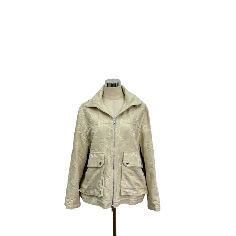 Gucci Gucci Beige embossed double G jacket 2502-Nextarrow Size US XXS / EU 40 - 6 Thumbnail