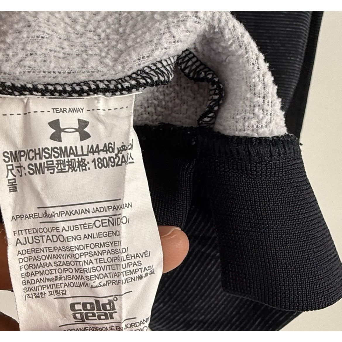 Under Armour Under Armour ColdGear Men's Fitted Hoodie Black/Gray 1/4-Zip Size US S / EU 44-46 / 1 - 6 Thumbnail