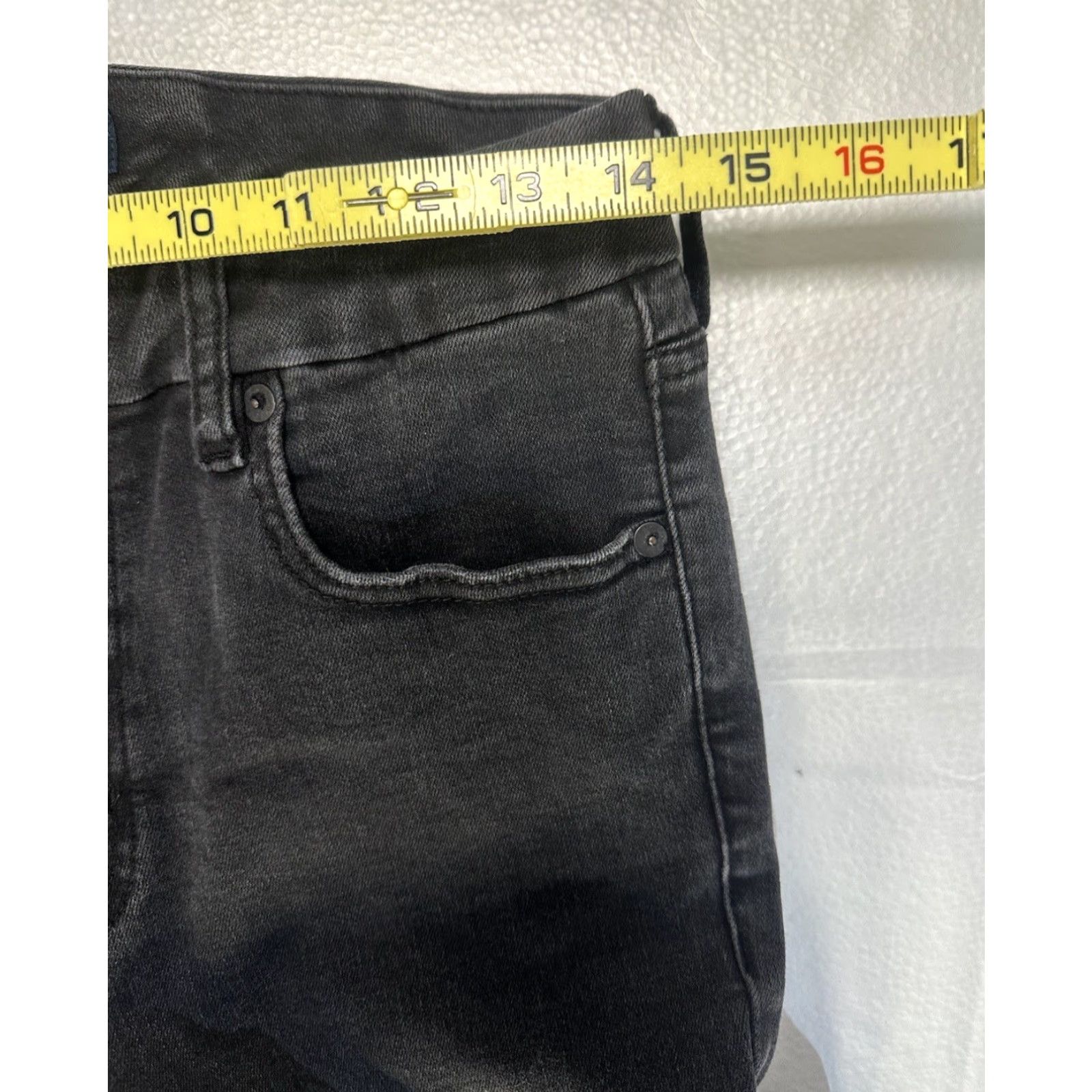 Vintage Aéropostale Jeans Womens 10 Regular Black High Rise Jegging Distressed Skinny Denim Shirt? Size 32" / US 10 / IT 46 - 4 Thumbnail
