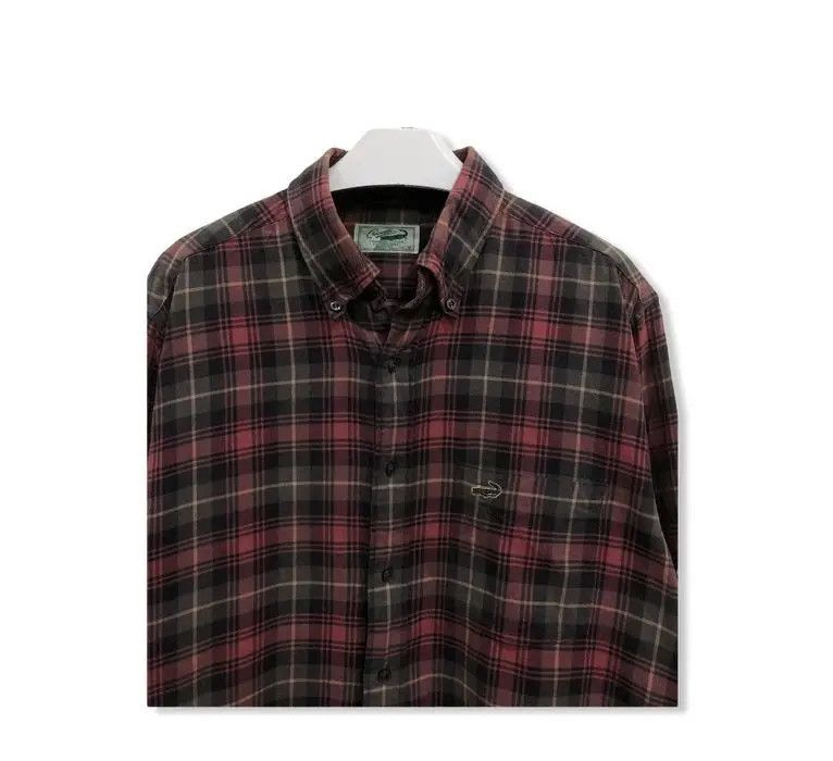 Flannel × Vintage Vintage Crocodile 🐊 Plaid Tartan Flannel Shirt 👕 Size US L / EU 52-54 / 3 - 2 Thumbnail