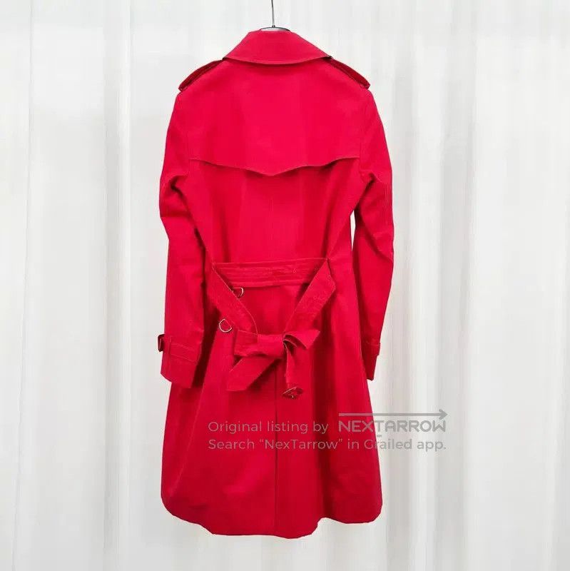 Burberry Burberry Red Cotton Double-Breasted Trench Coat. Size M / US 6-8 / IT 42-44 - 2 Thumbnail