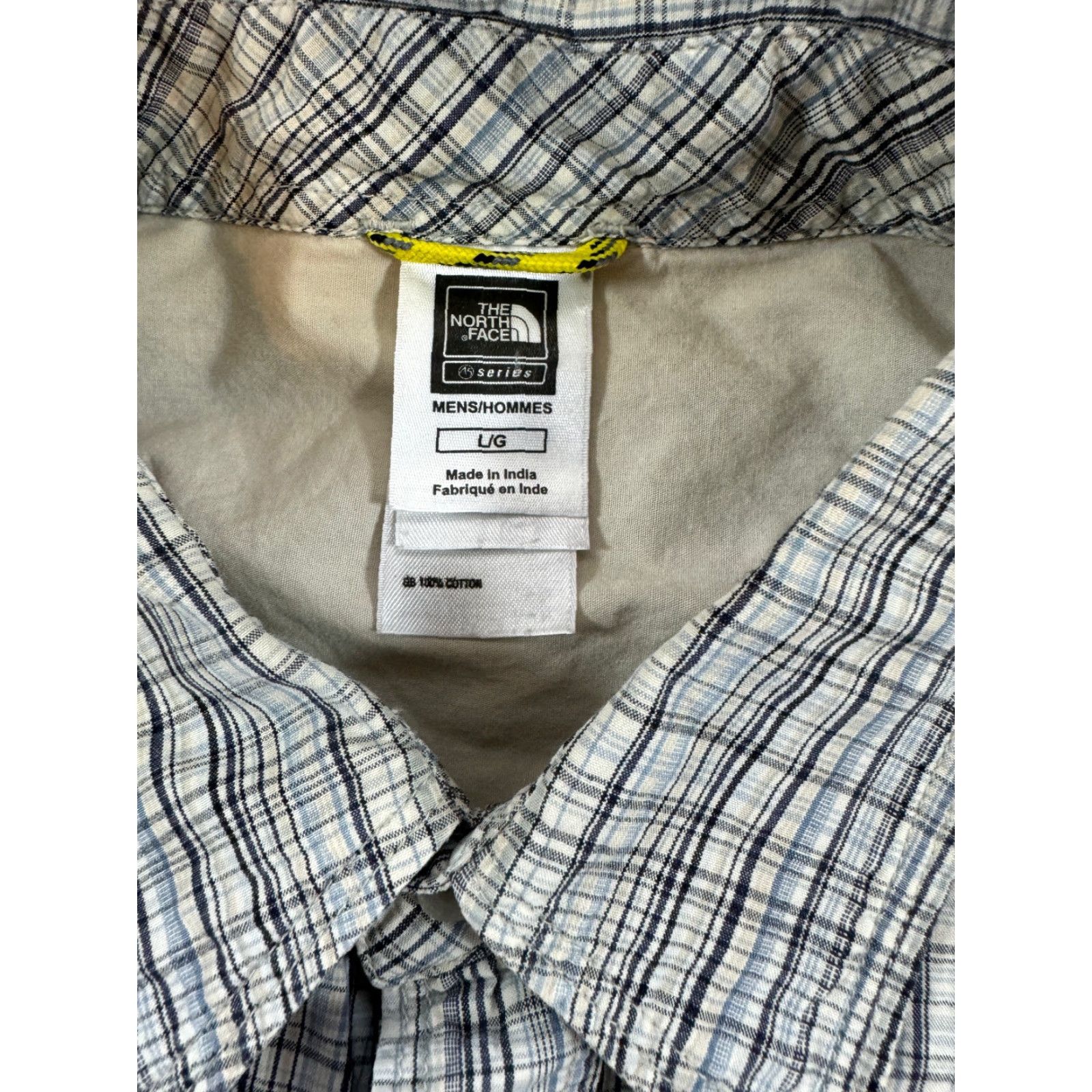 The North Face The North Face Mens Large Long Sleeve Button Up Striped 100% Cotton Shirt Blue 2002 Size US L / EU 52-54 / 3 - 2 Thumbnail