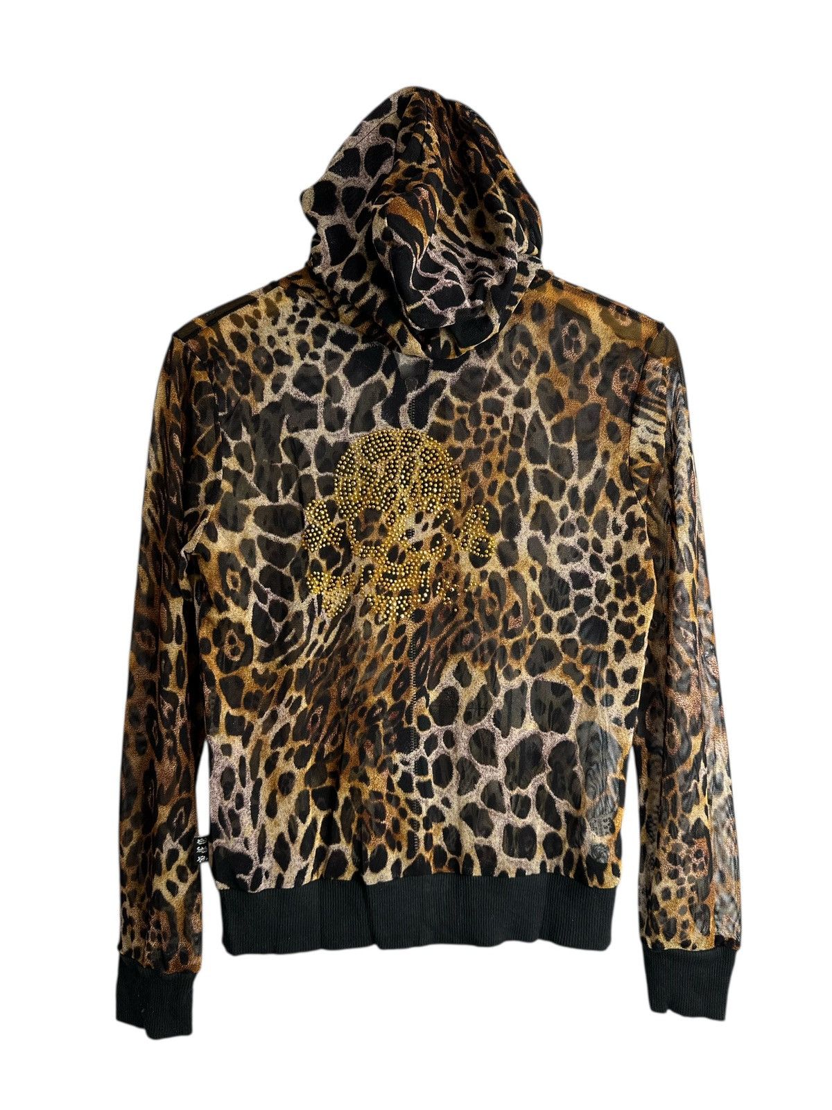 LEOPARD GLITTER SKULL TRANSPARENT LIGHT HOODIE LGB STYLE