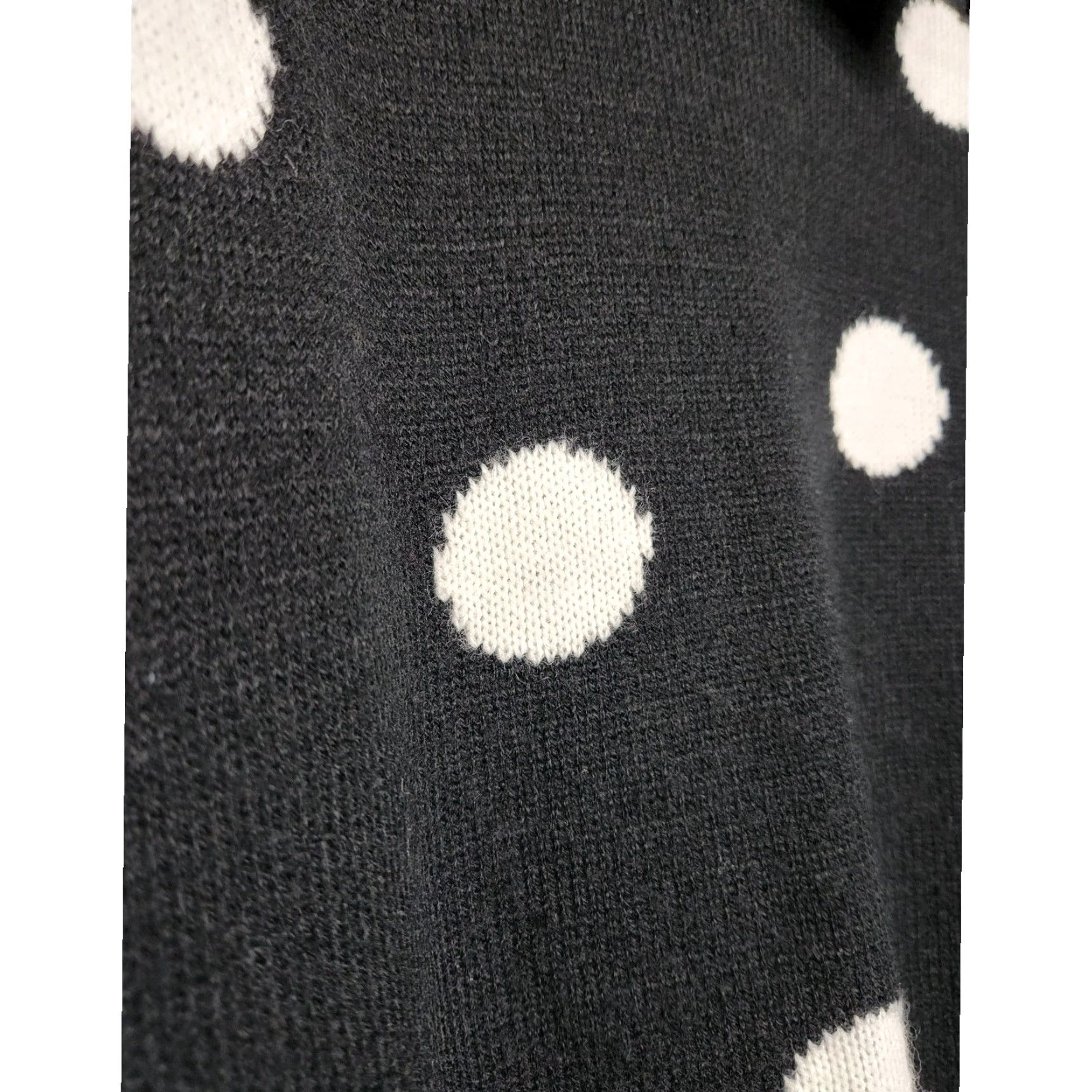 Vintage VINTAGE Nan Dorsey Sweater Polo Shirt Black White Polka Dot Pullover M Unisex Adults 80s VTG Size M / US 6-8 / IT 42-44 - 5 Thumbnail