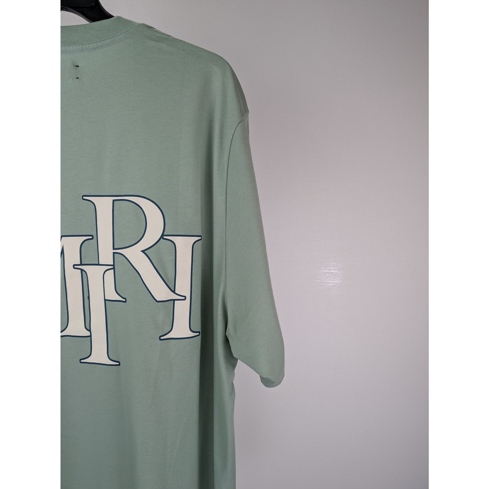 Amiri o1rshd1 Amiri Staggered Logo Tee T-Shirt in Frosty Green 3XL Size US XXL / EU 58 / 5 - 9 Thumbnail