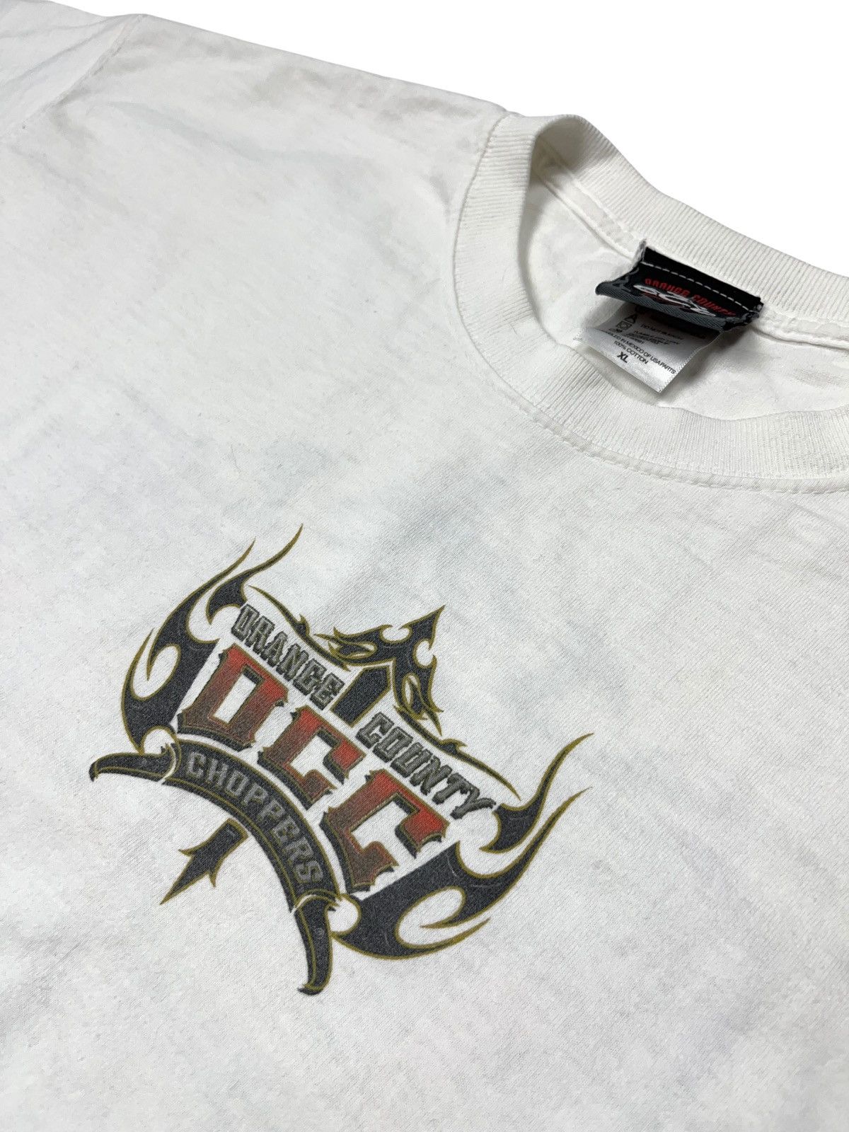 Vintage × West Coast Choppers Vintage Orange County Choppers y2k Logo Flame Shield T-shirt Size US XL / EU 56 / 4 - 3 Thumbnail