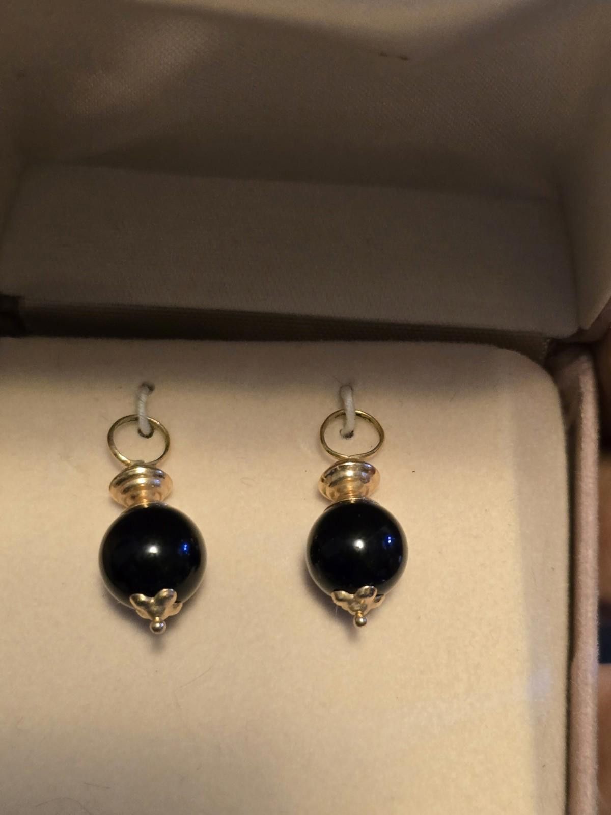 Other Vintage 14K Gold Drop Earring Charms set 10mm Size ONE SIZE - 7 Thumbnail