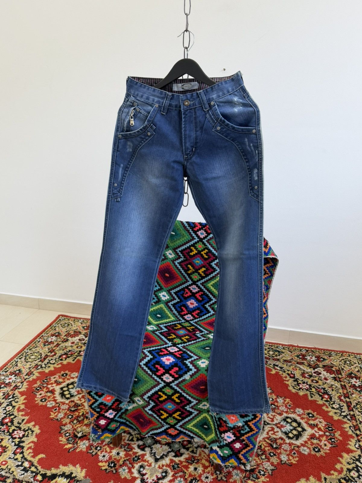 Japanese Brand Vintage Streetwear Baggy Flared Bootcut Denim Y2K Jeans Size US 30 / EU 46 - 2 Thumbnail