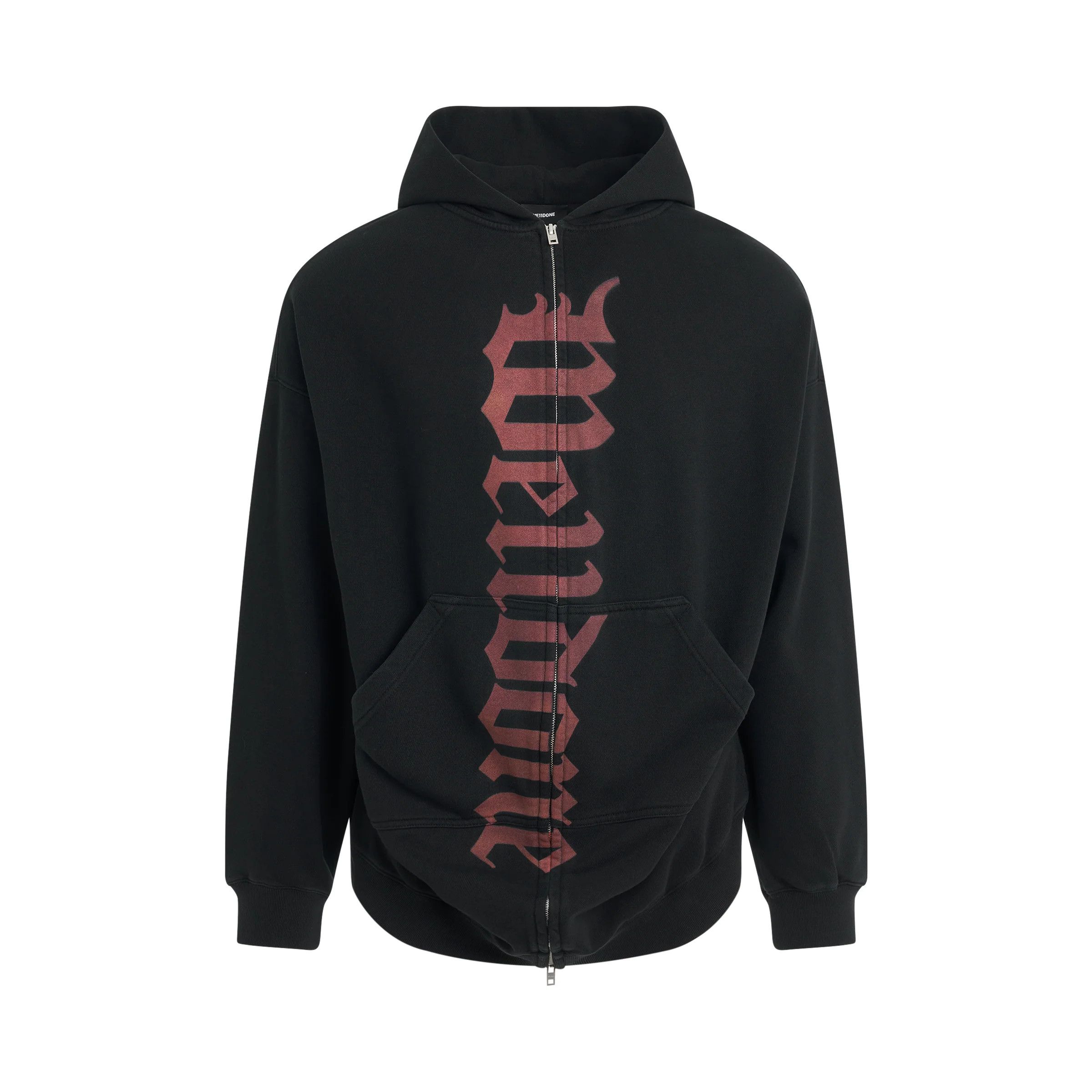 WE11DONE o1mris0824 Zip Up Hoodie in Black Size US M / EU 48-50 / 2 - 1 Thumbnail